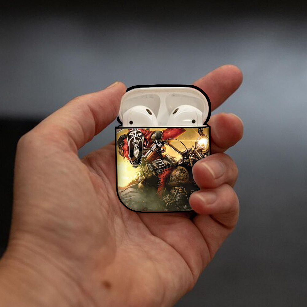 Deadpool デッドプール AirPods 第2世代保護ケース ハードシェル ブラック 耐衝撃・防指紋・カラビナ付き