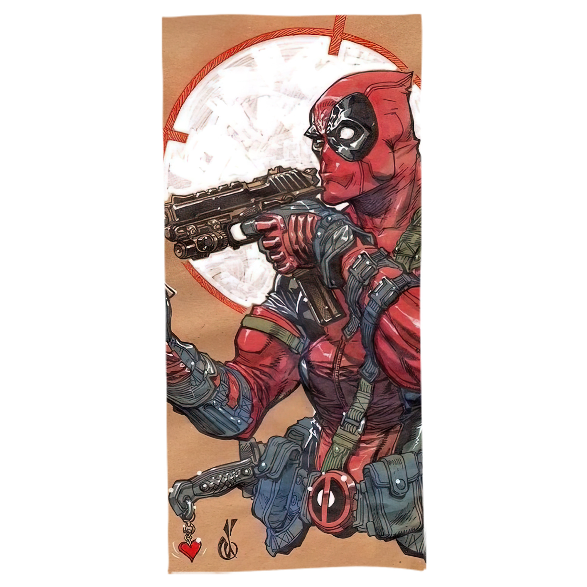 （画像用） Deadpool デッドプール 大判バスタオル 70×140cm 吸水速乾 柔らかい肌触り