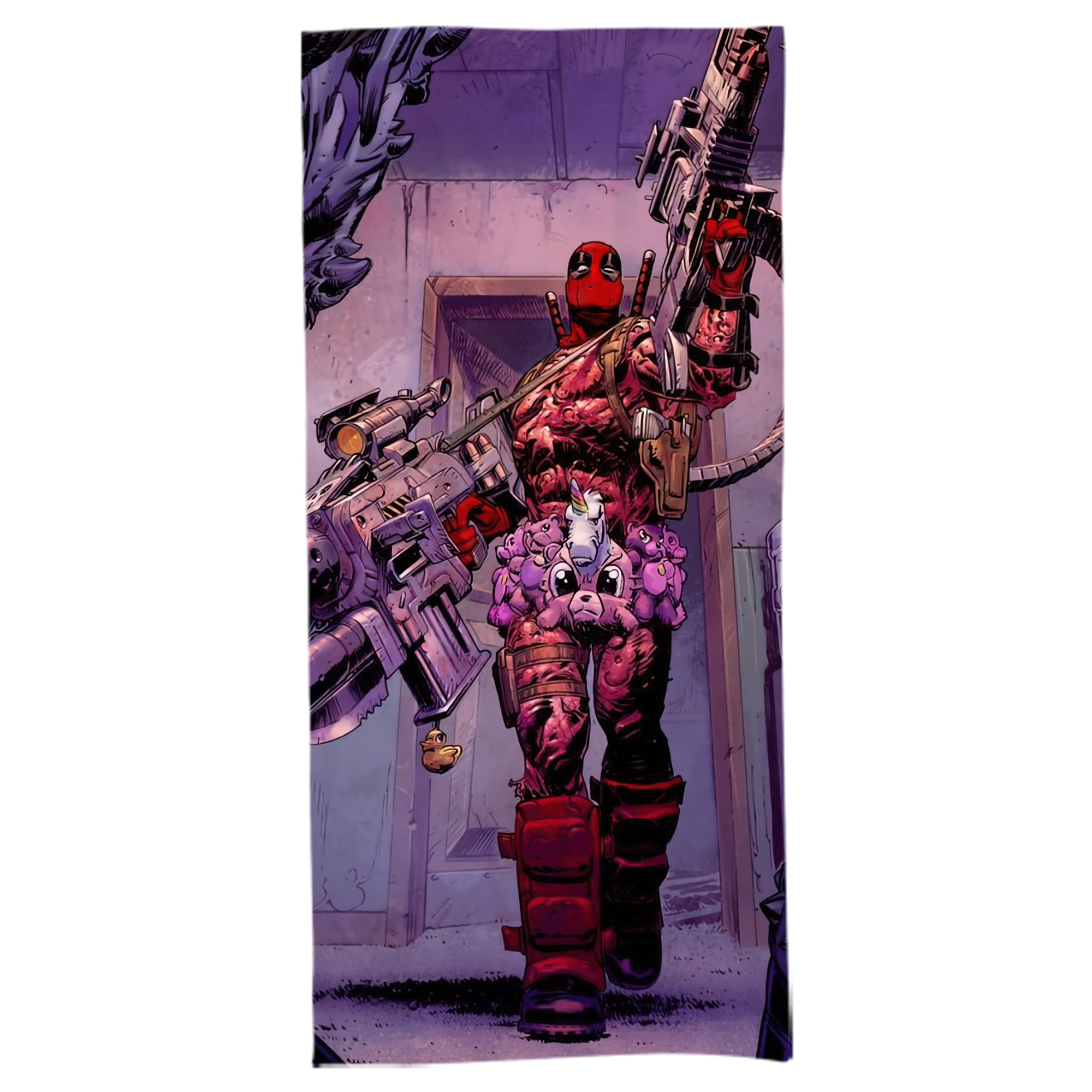 （画像用） Deadpool デッドプール 大判バスタオル 70×140cm 吸水速乾 柔らかい肌触り