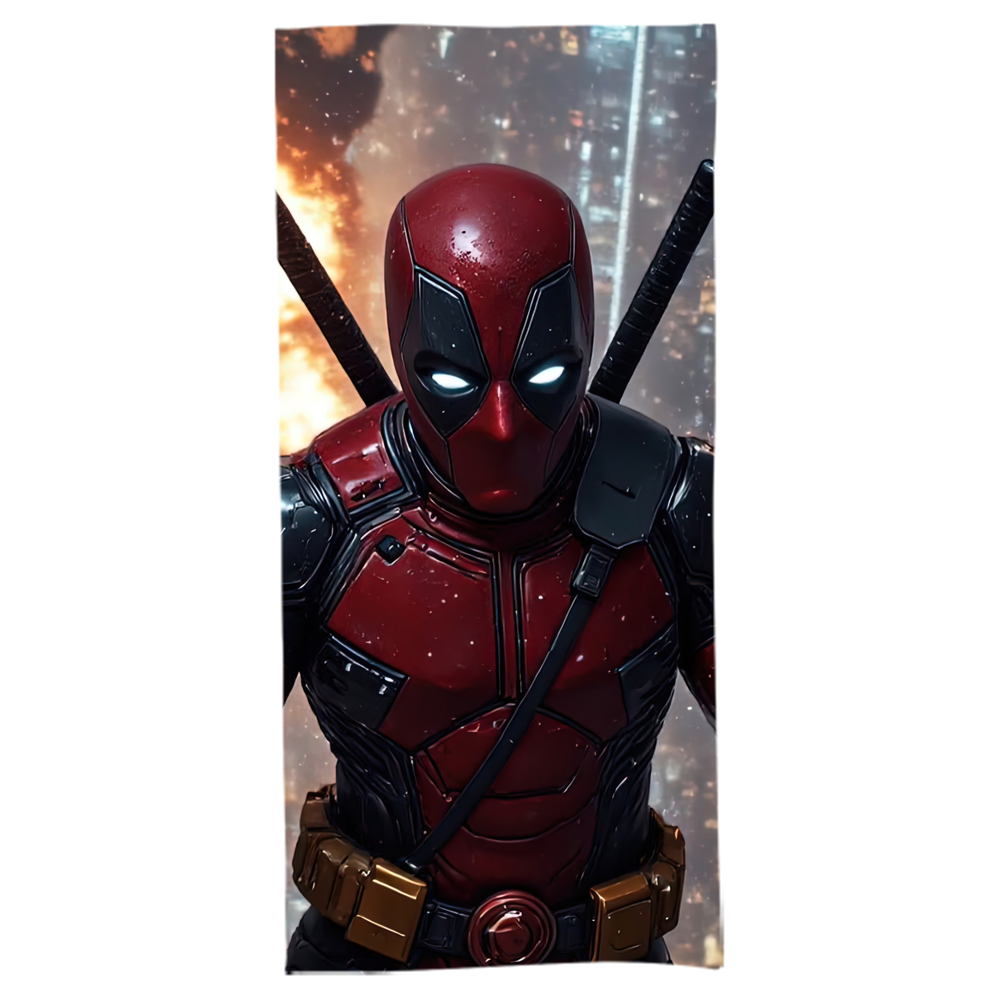 （画像用） Deadpool デッドプール 大判バスタオル 70×140cm 吸水速乾 柔らかい肌触り