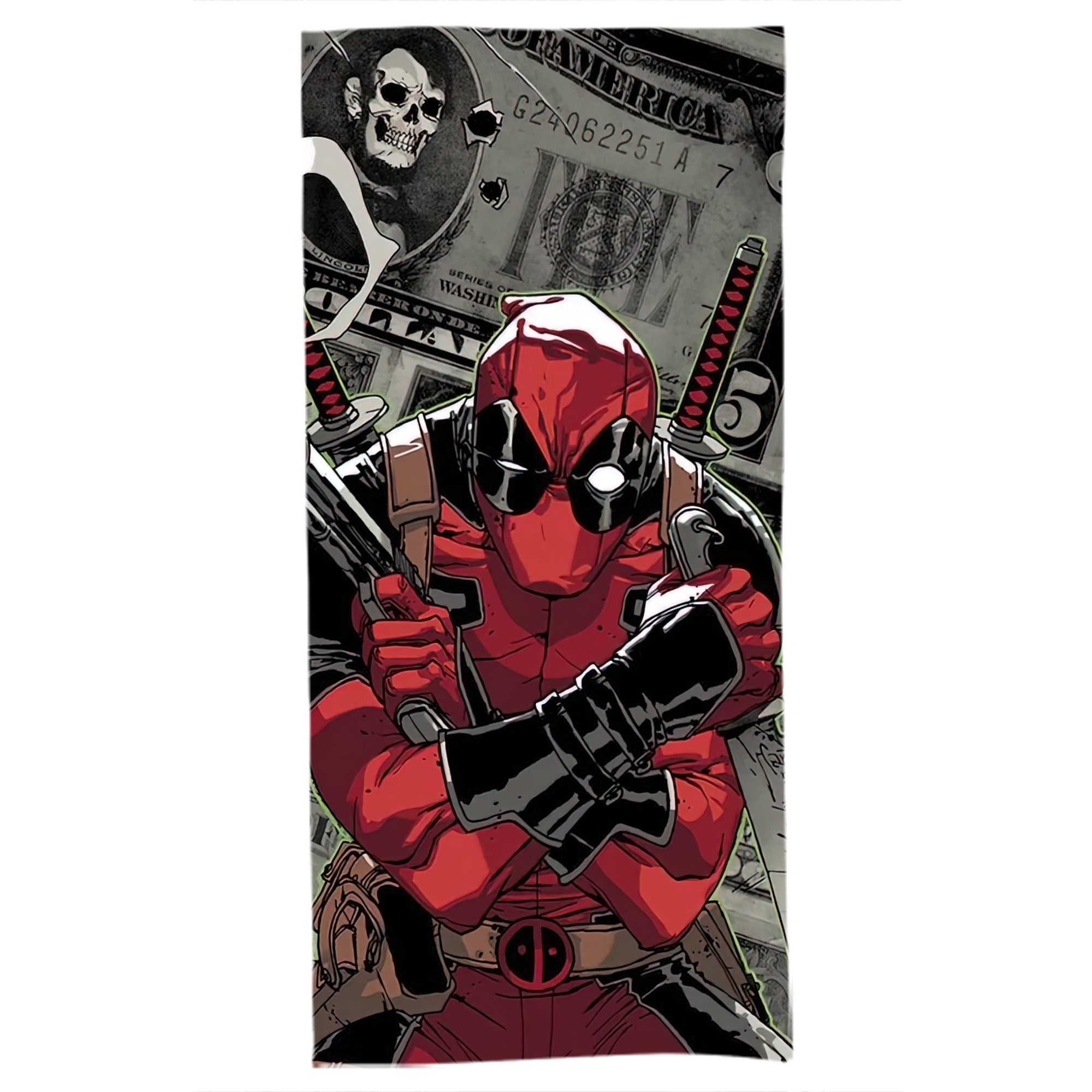（画像用） Deadpool デッドプール 大判バスタオル 70×140cm 吸水速乾 柔らかい肌触り
