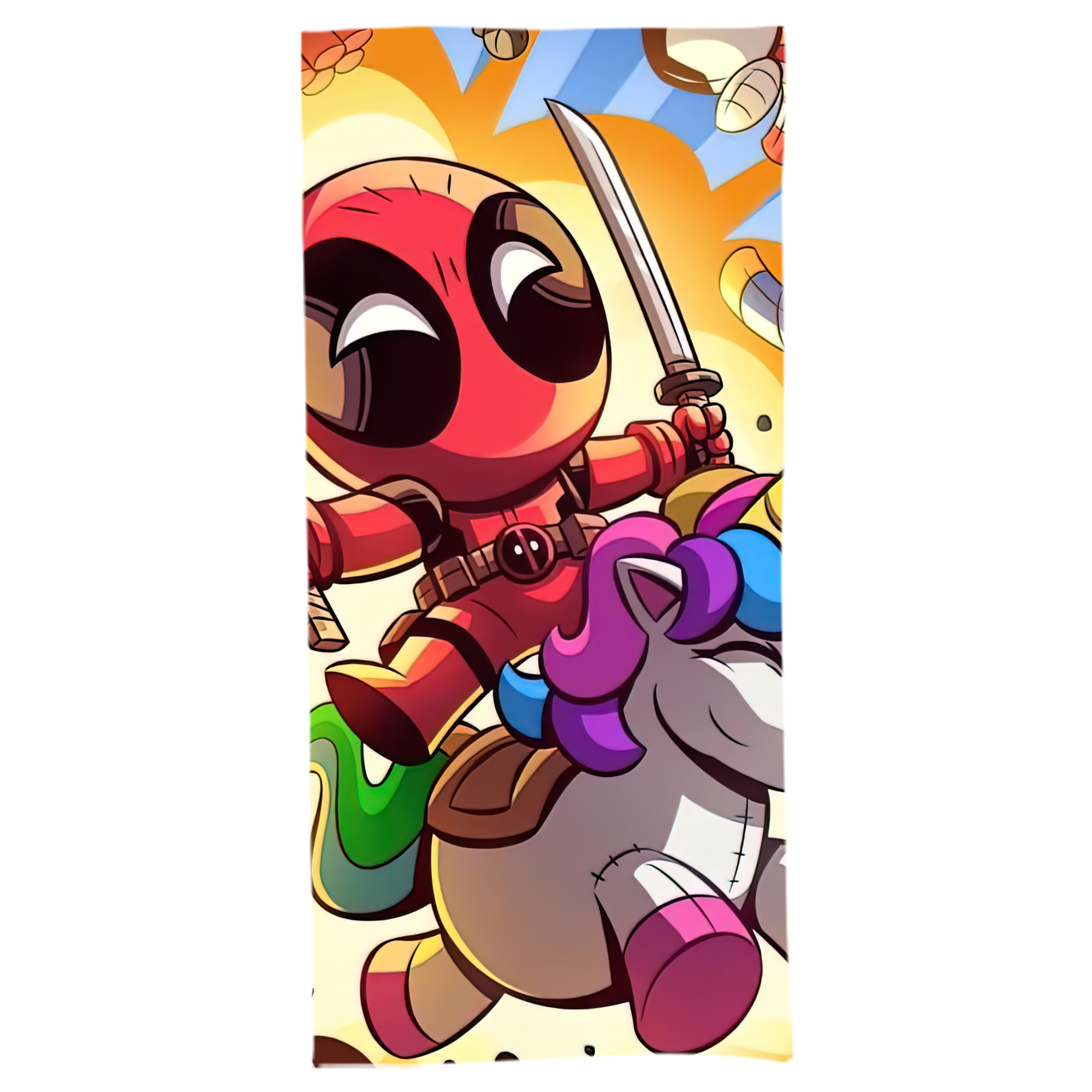 （画像用） Deadpool デッドプール 大判バスタオル 70×140cm 吸水速乾 柔らかい肌触り