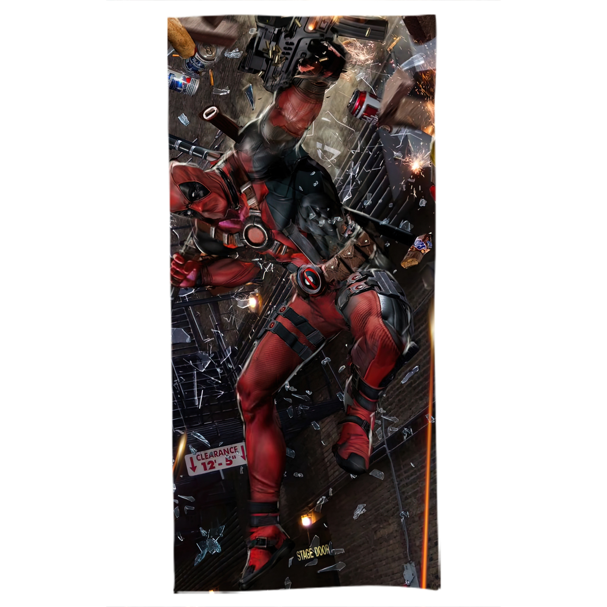 （画像用） Deadpool デッドプール 大判バスタオル 70×140cm 吸水速乾 柔らかい肌触り