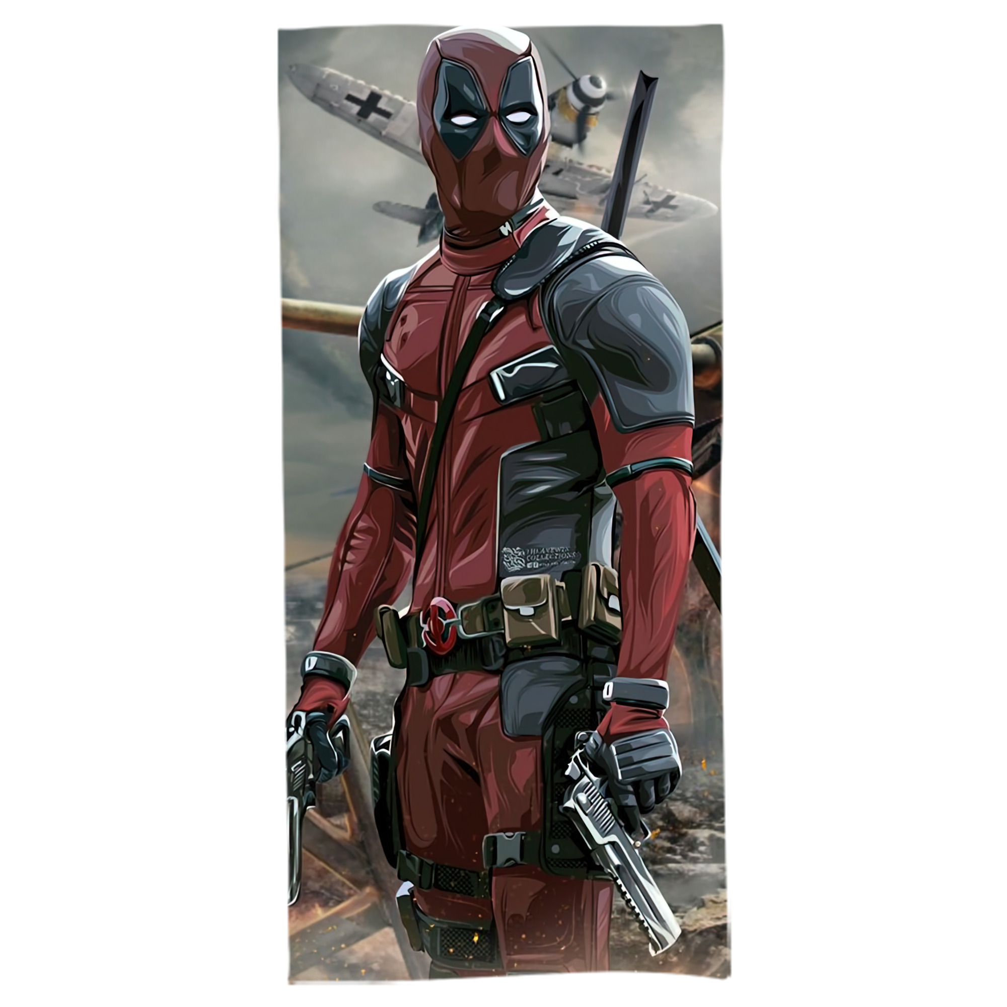 （画像用） Deadpool デッドプール 大判バスタオル 70×140cm 吸水速乾 柔らかい肌触り