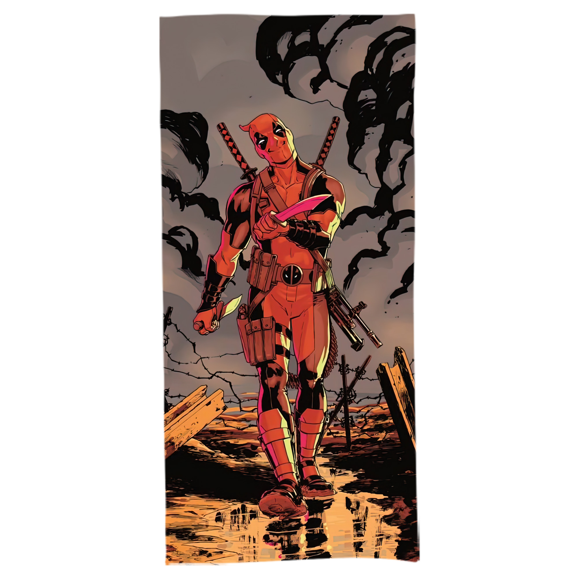 （画像用） Deadpool デッドプール 大判バスタオル 70×140cm 吸水速乾 柔らかい肌触り