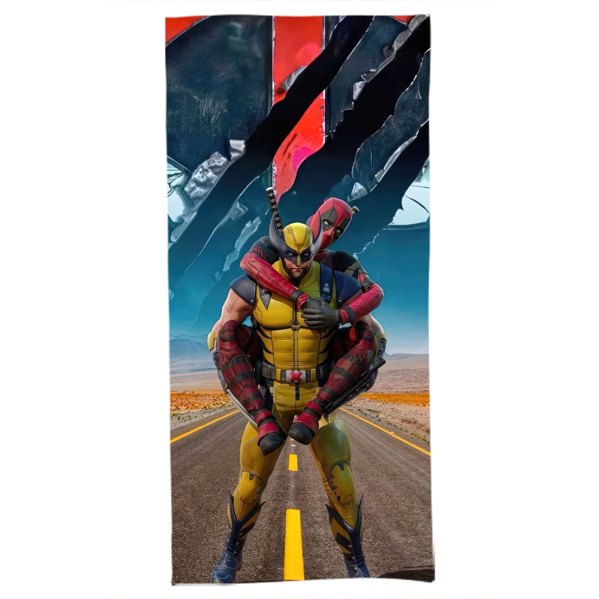 （画像用） Deadpool デッドプール 大判バスタオル 70×140cm 吸水速乾 柔らかい肌触り
