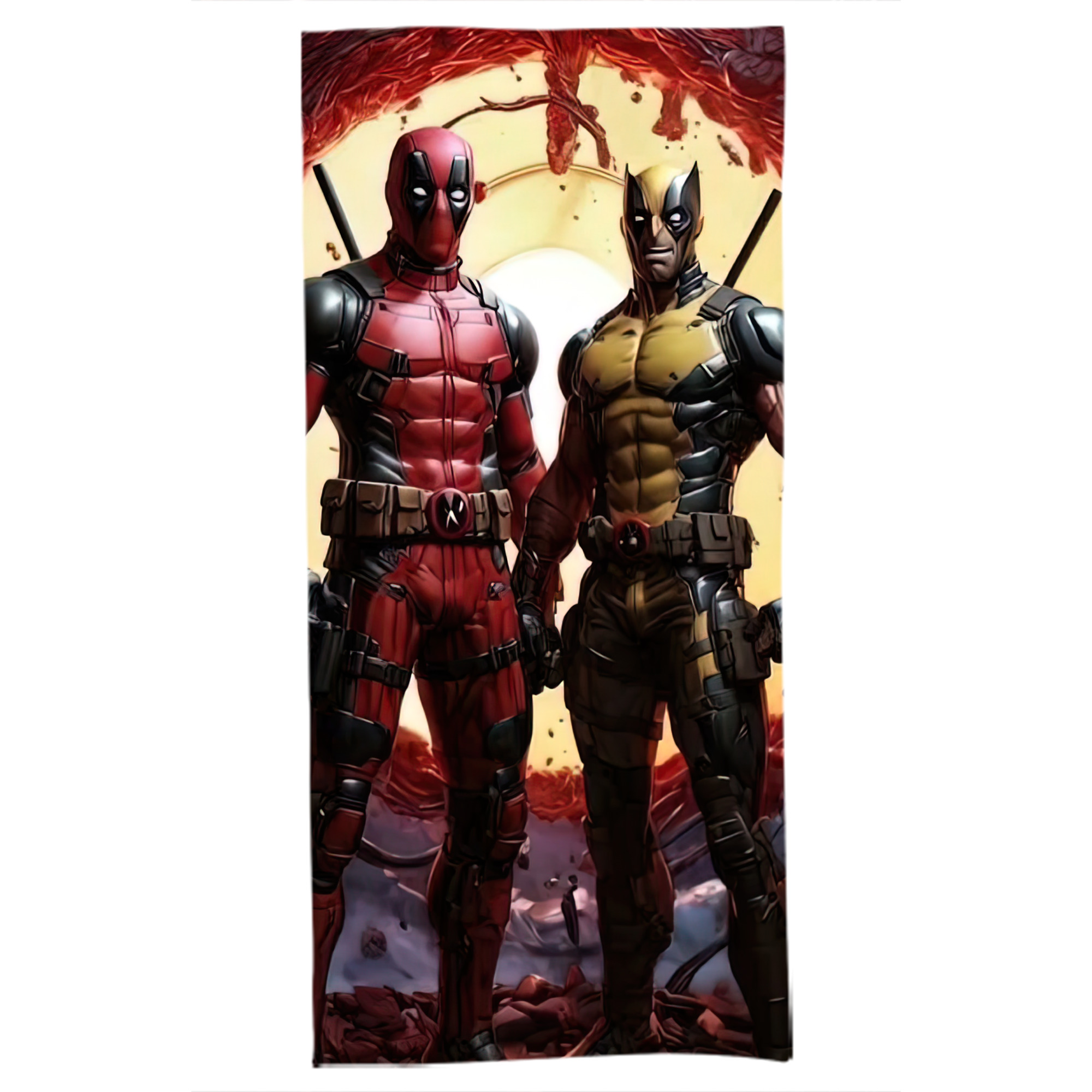 （画像用） Deadpool デッドプール 大判バスタオル 70×140cm 吸水速乾 柔らかい肌触り