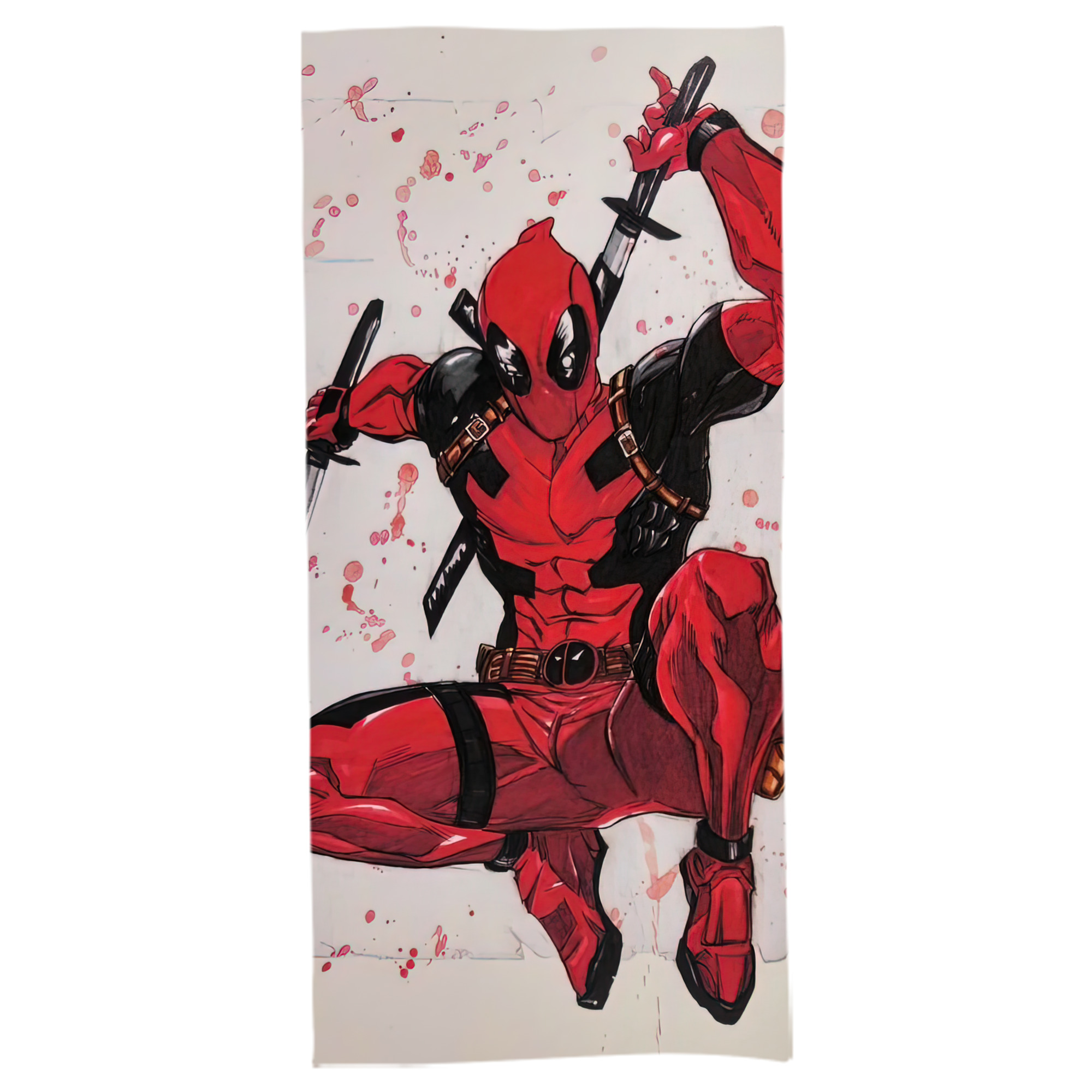 （画像用） Deadpool デッドプール 大判バスタオル 70×140cm 吸水速乾 柔らかい肌触り