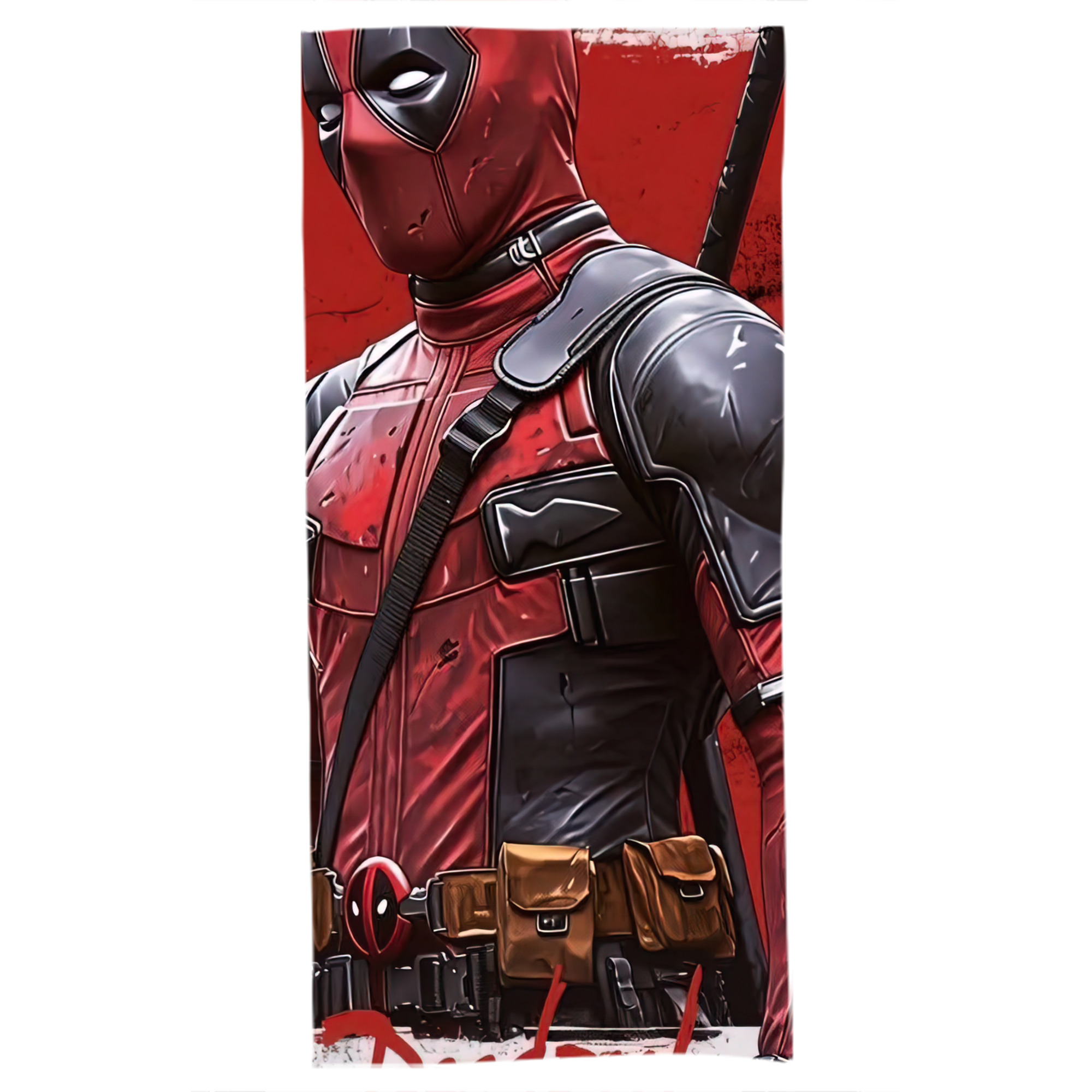（画像用） Deadpool デッドプール 大判バスタオル 70×140cm 吸水速乾 柔らかい肌触り