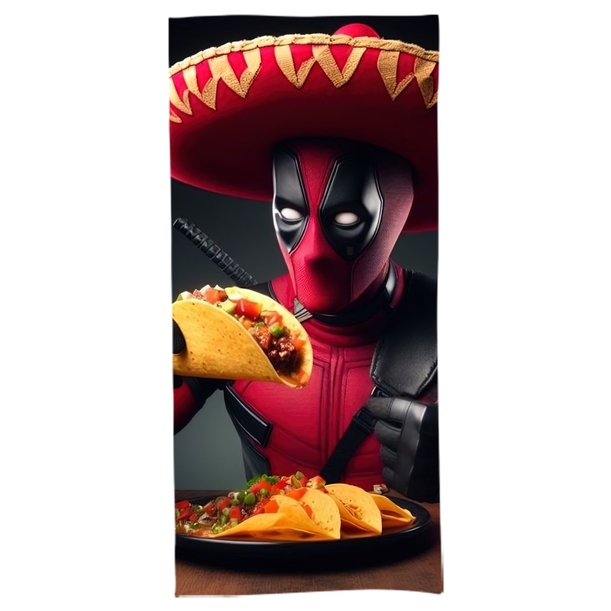 （画像用） Deadpool デッドプール 大判バスタオル 70×140cm 吸水速乾 柔らかい肌触り
