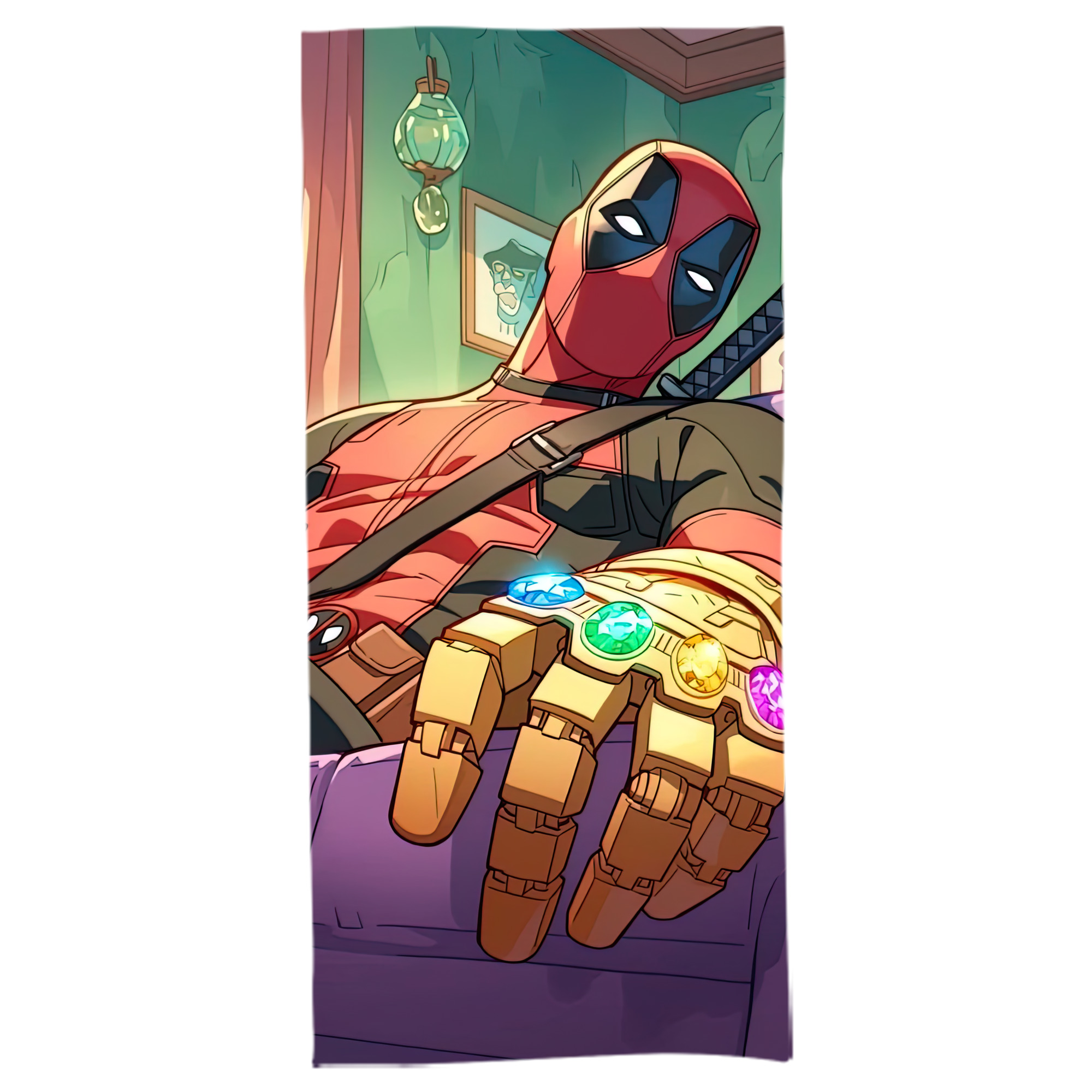 （画像用） Deadpool デッドプール 大判バスタオル 70×140cm 吸水速乾 柔らかい肌触り