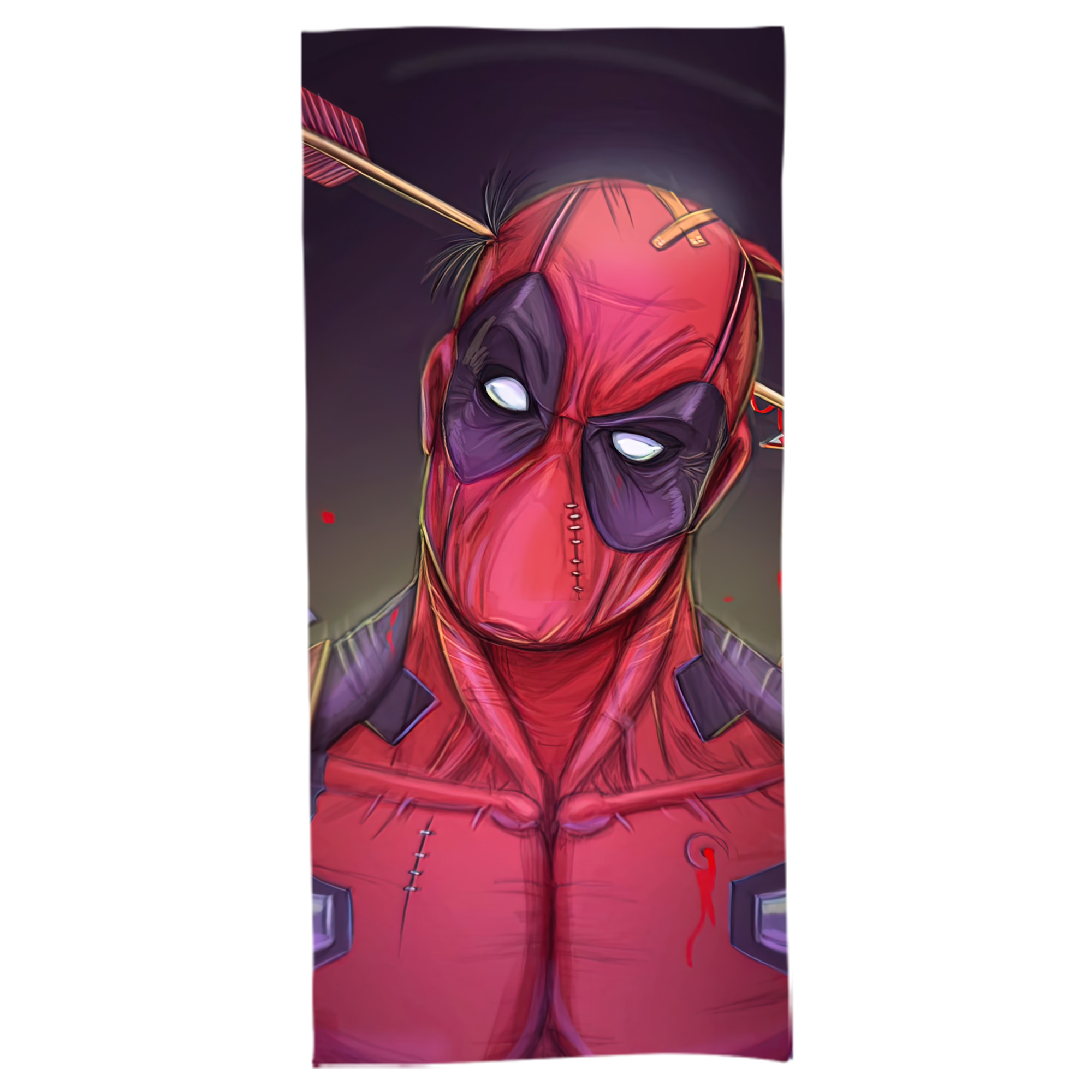 （画像用） Deadpool デッドプール 大判バスタオル 70×140cm 吸水速乾 柔らかい肌触り