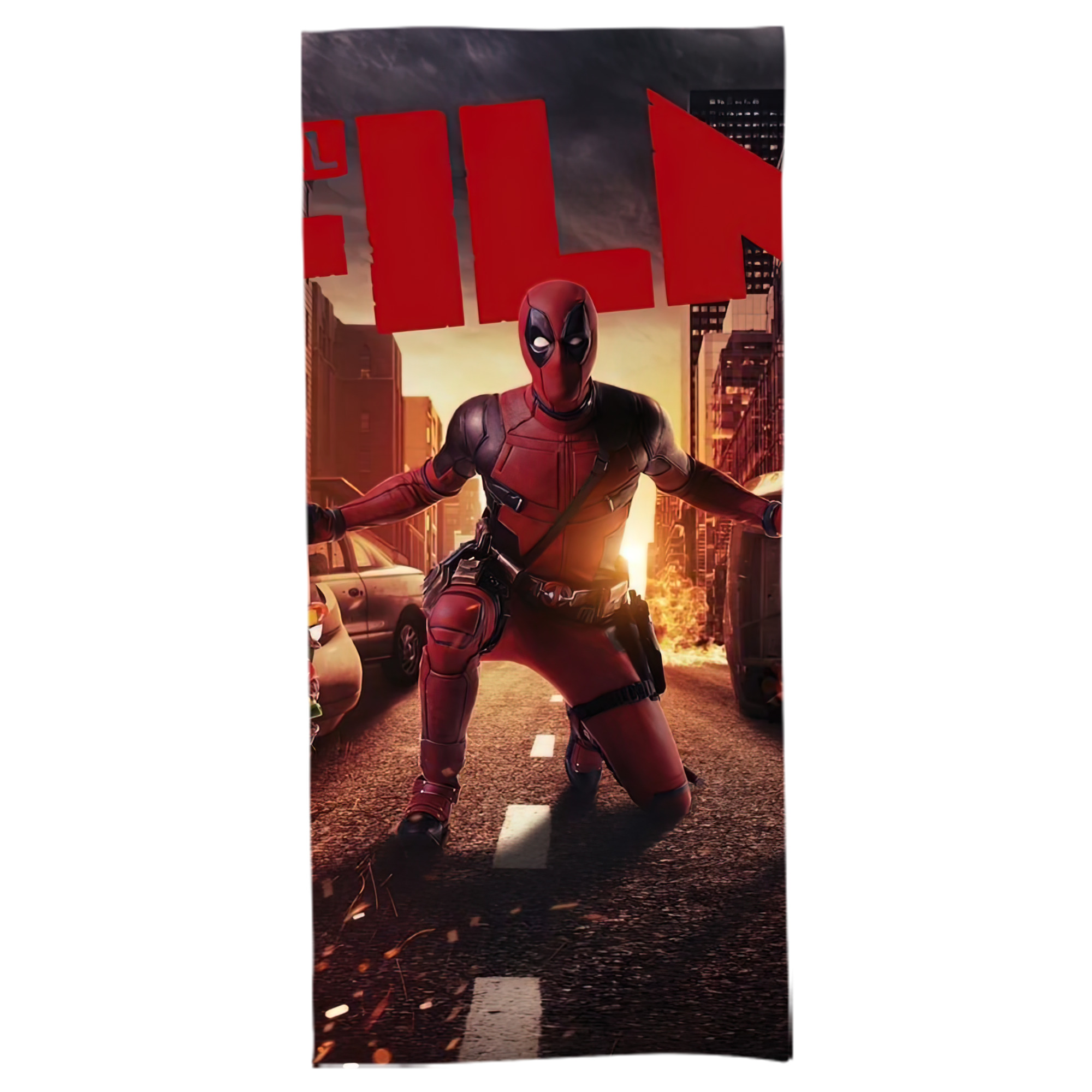 （画像用） Deadpool デッドプール 大判バスタオル 70×140cm 吸水速乾 柔らかい肌触り