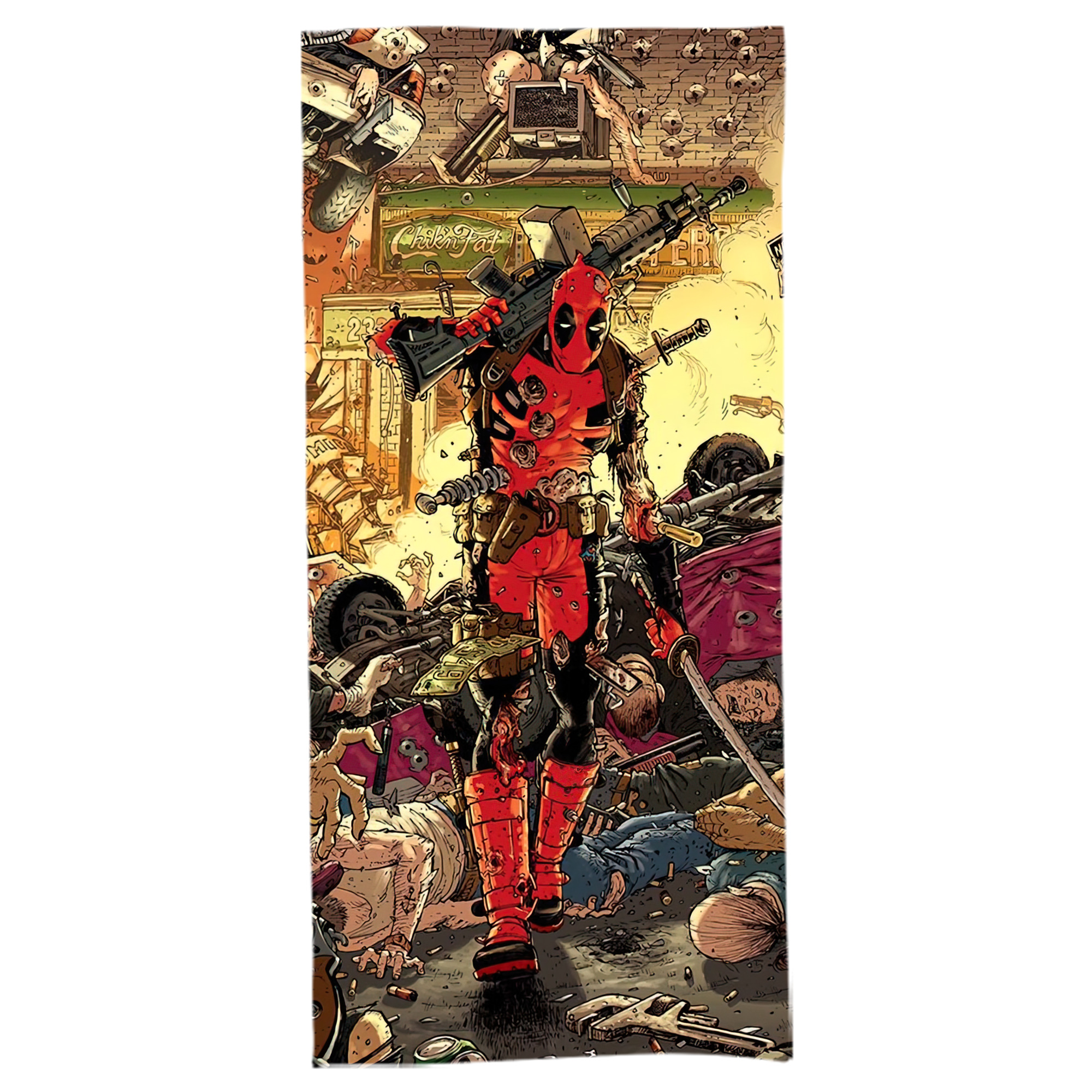 （画像用） Deadpool デッドプール 大判バスタオル 70×140cm 吸水速乾 柔らかい肌触り