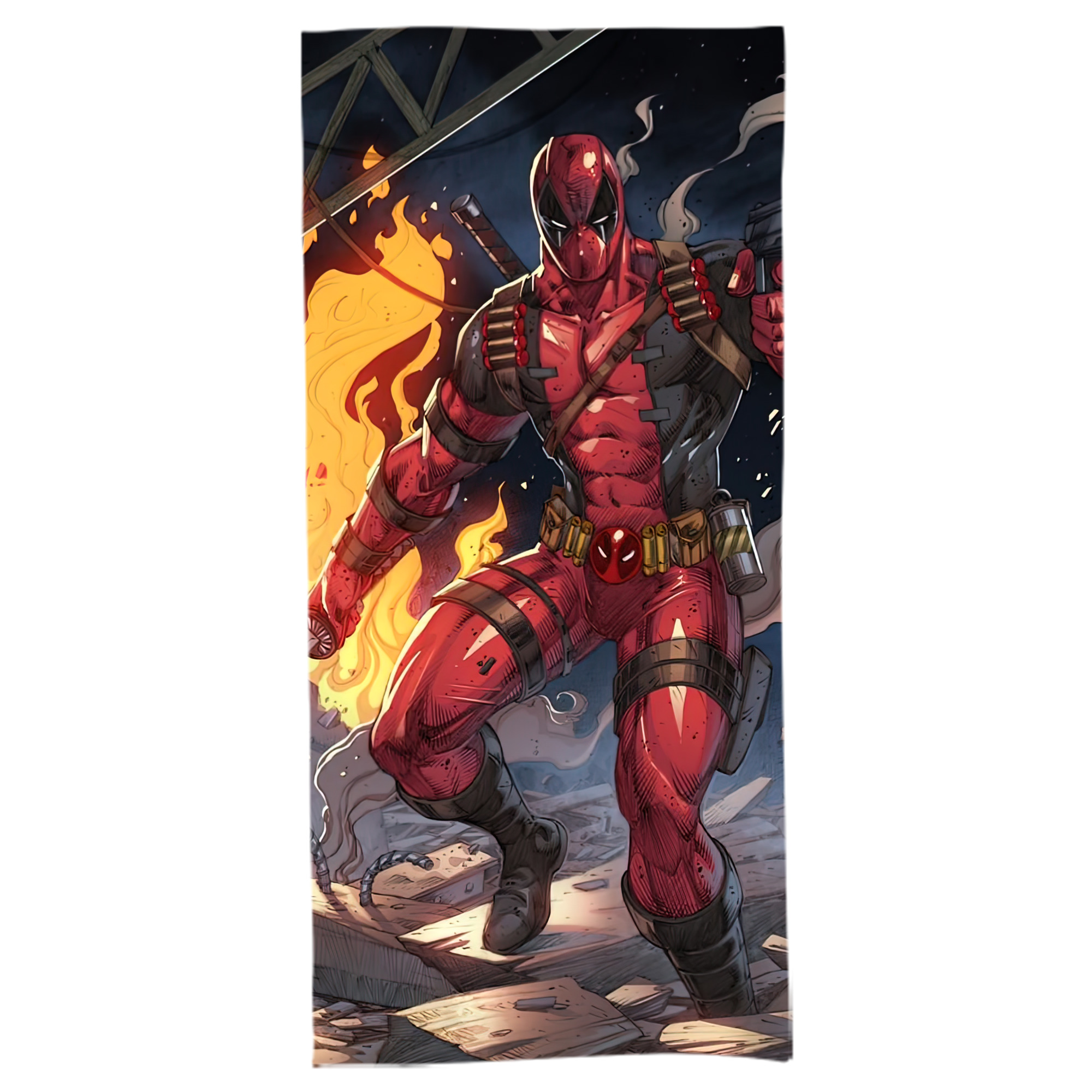 （画像用） Deadpool デッドプール 大判バスタオル 70×140cm 吸水速乾 柔らかい肌触り