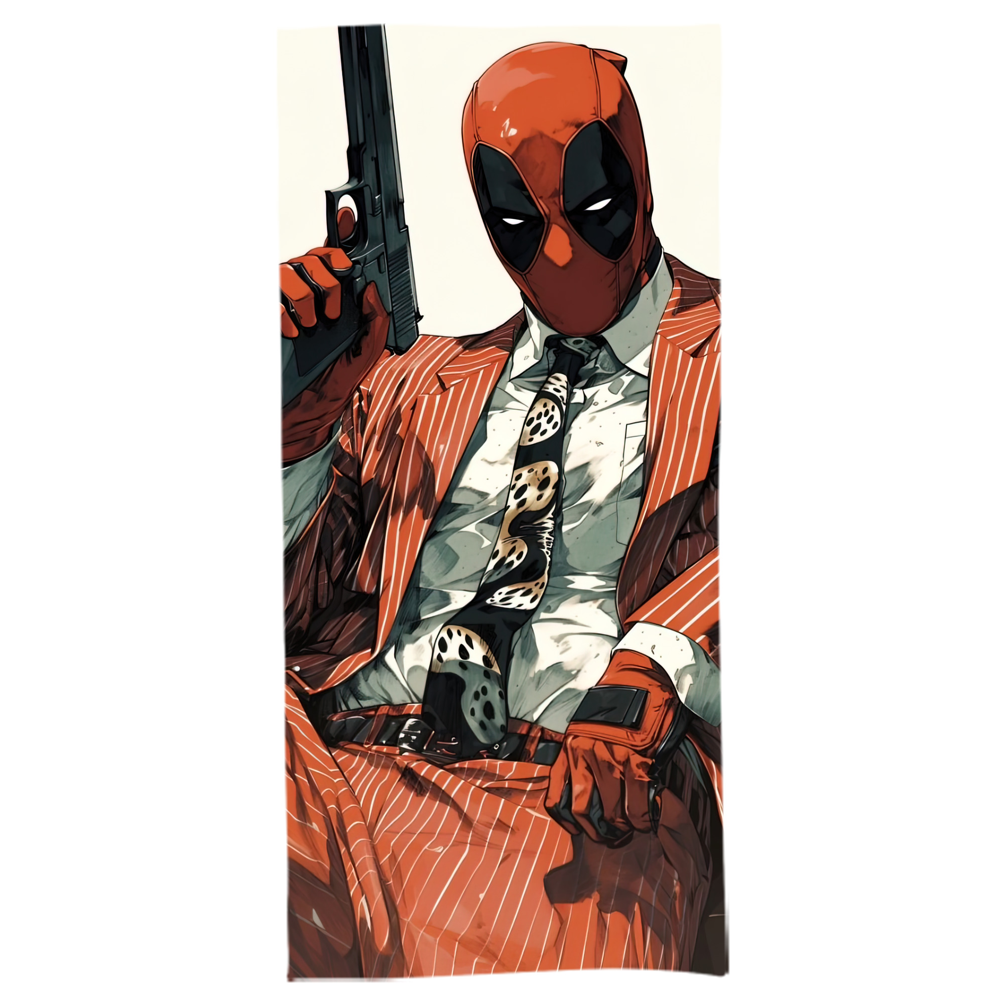 （画像用） Deadpool デッドプール 大判バスタオル 70×140cm 吸水速乾 柔らかい肌触り