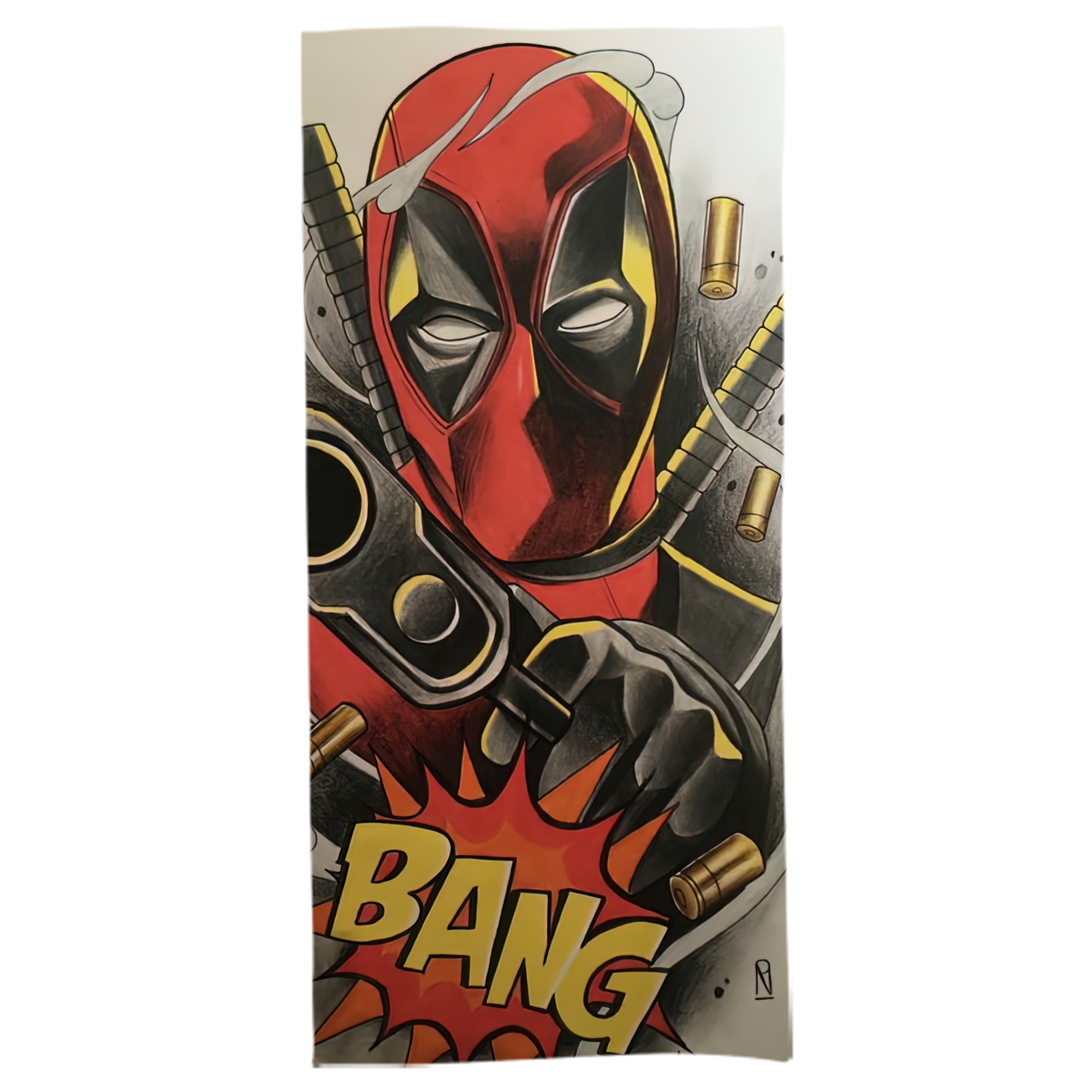 （画像用） Deadpool デッドプール 大判バスタオル 70×140cm 吸水速乾 柔らかい肌触り
