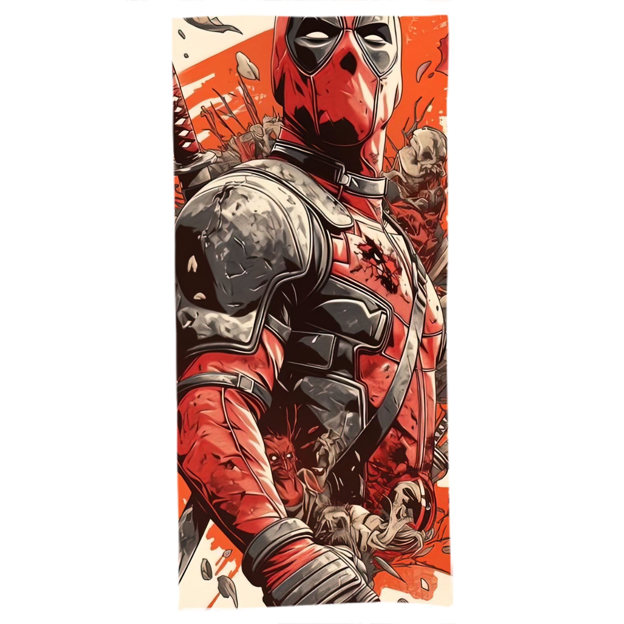 （画像用） Deadpool デッドプール 大判バスタオル 70×140cm 吸水速乾 柔らかい肌触り