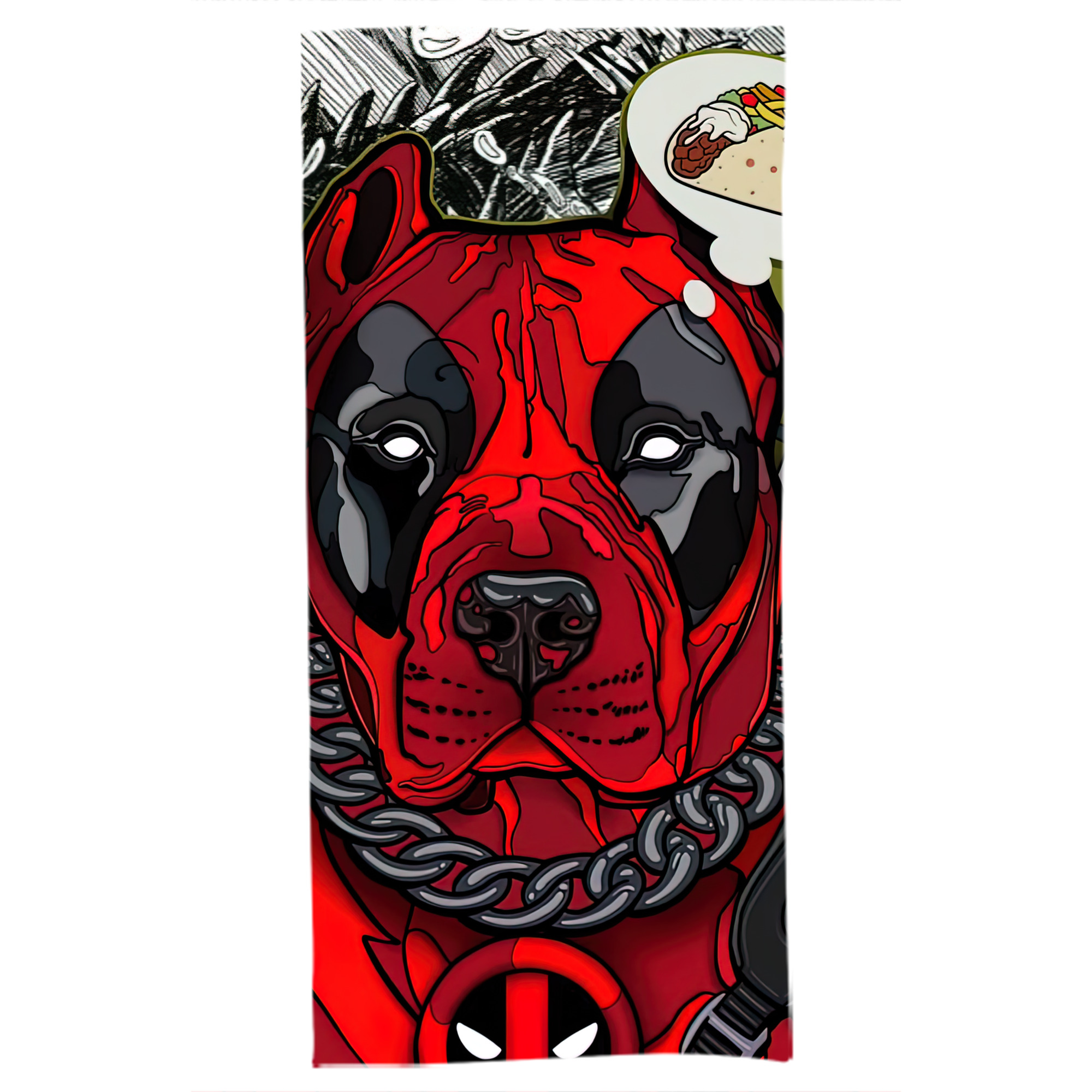（画像用） Deadpool デッドプール 大判バスタオル 70×140cm 吸水速乾 柔らかい肌触り