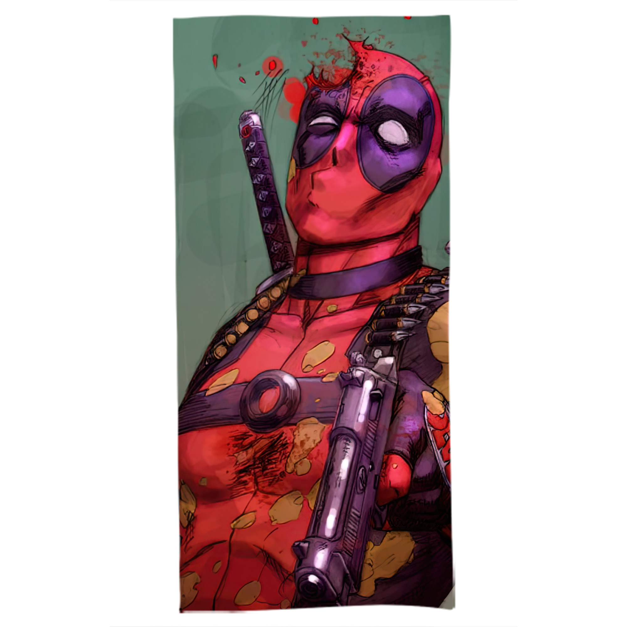（画像用） Deadpool デッドプール 大判バスタオル 70×140cm 吸水速乾 柔らかい肌触り