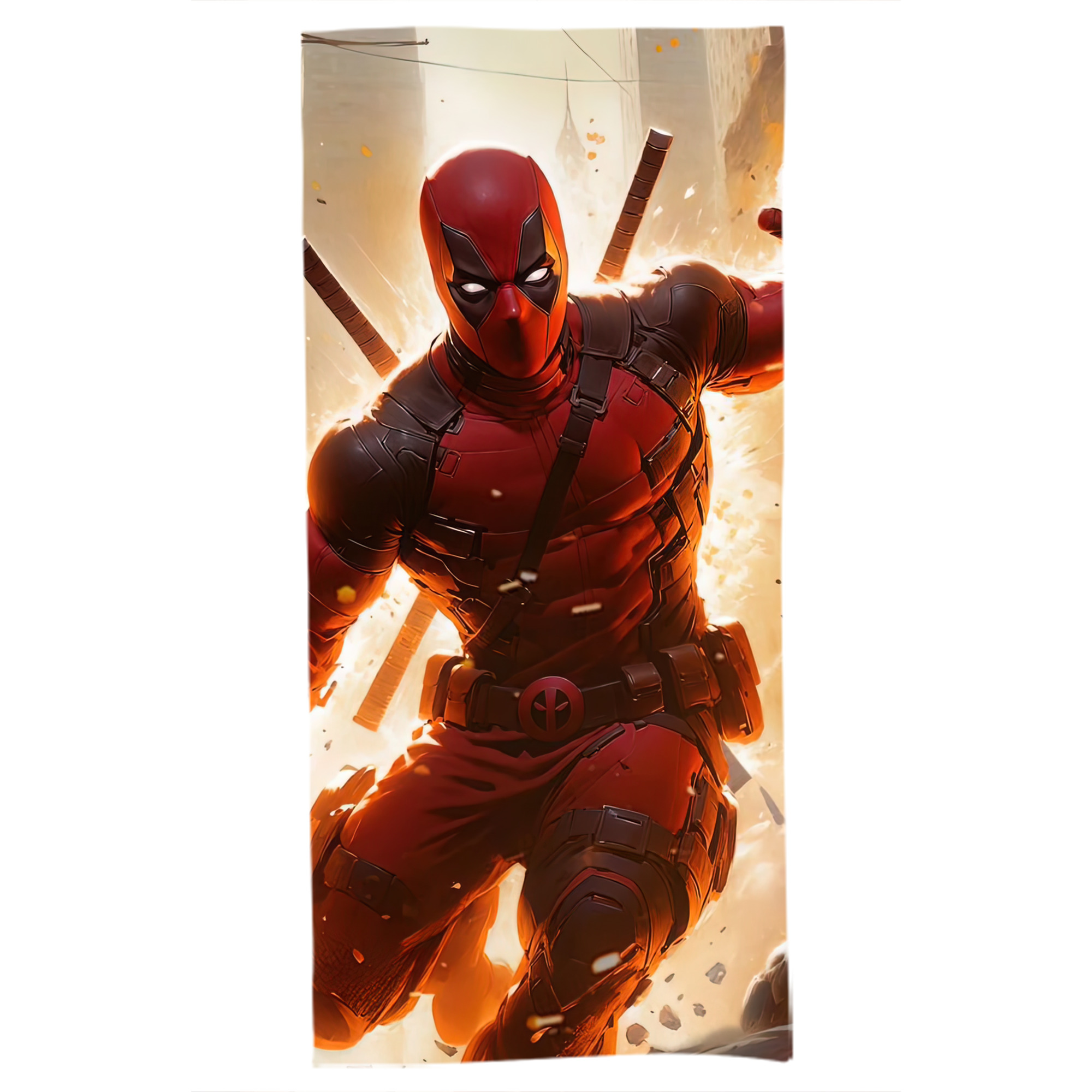 （画像用） Deadpool デッドプール 大判バスタオル 70×140cm 吸水速乾 柔らかい肌触り
