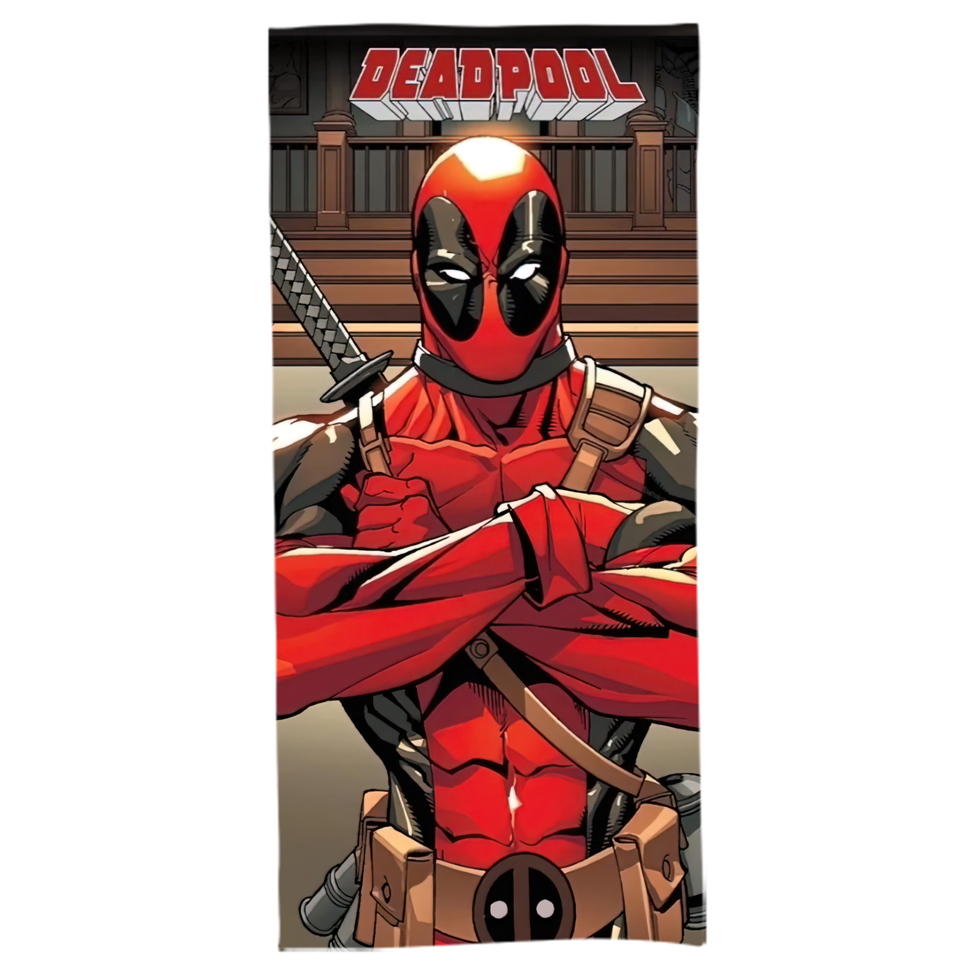 （画像用） Deadpool デッドプール 大判バスタオル 70×140cm 吸水速乾 柔らかい肌触り
