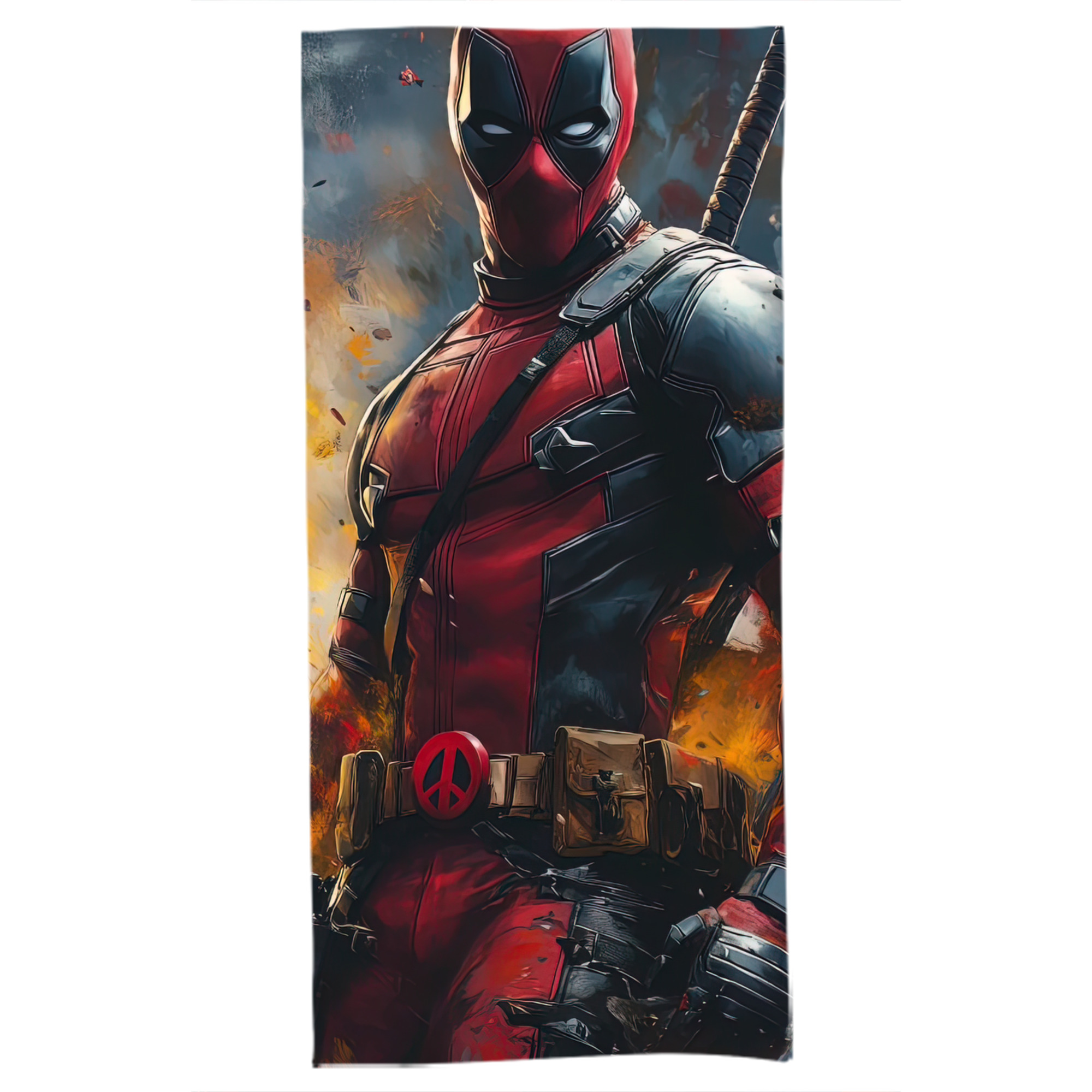 （画像用） Deadpool デッドプール 大判バスタオル 70×140cm 吸水速乾 柔らかい肌触り