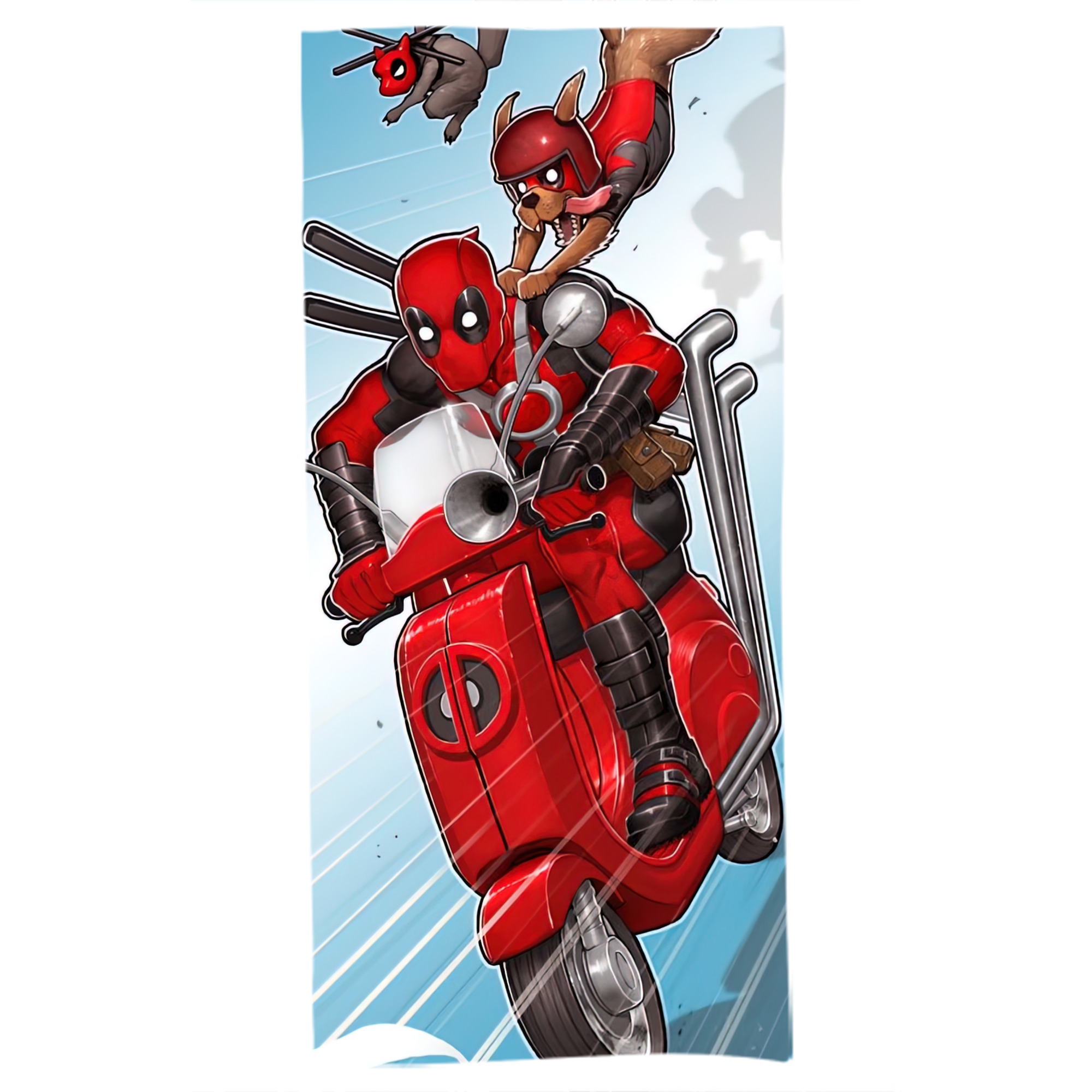 （画像用） Deadpool デッドプール 大判バスタオル 70×140cm 吸水速乾 柔らかい肌触り
