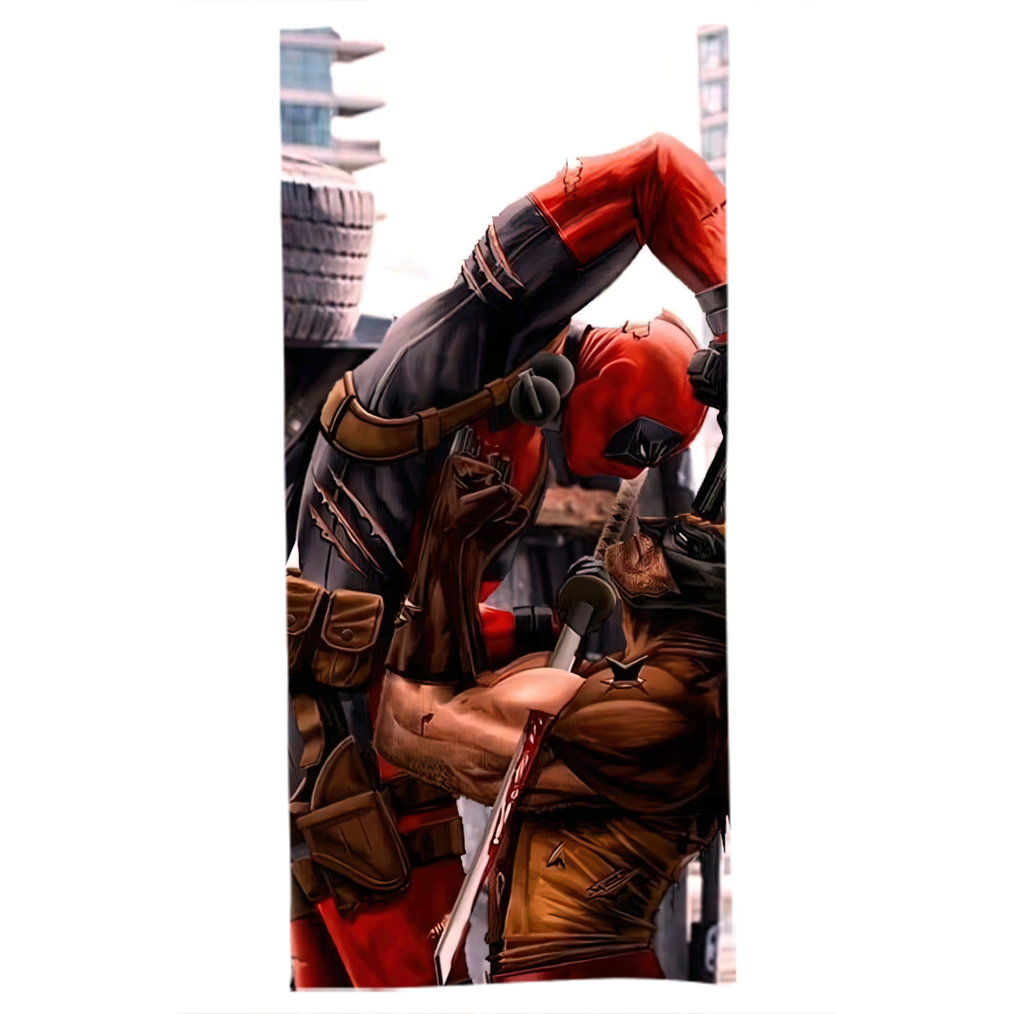 （画像用） Deadpool デッドプール 大判バスタオル 70×140cm 吸水速乾 柔らかい肌触り