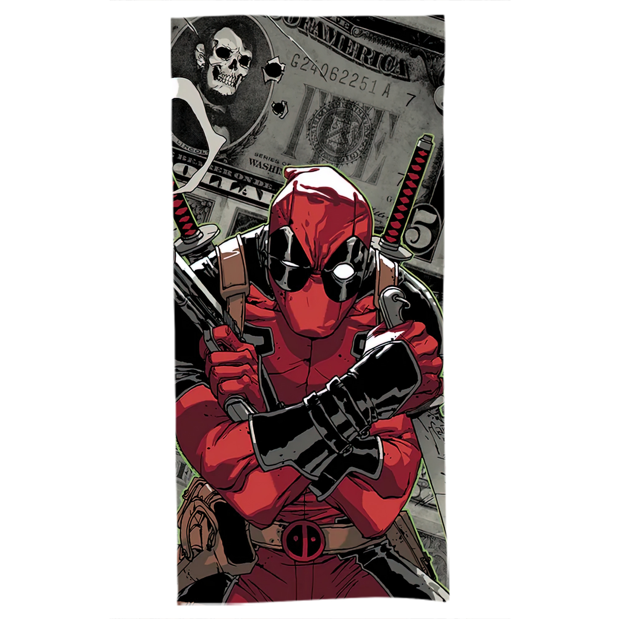 （画像用） Deadpool デッドプール 大判バスタオル 70×140cm 吸水速乾 柔らかい肌触り