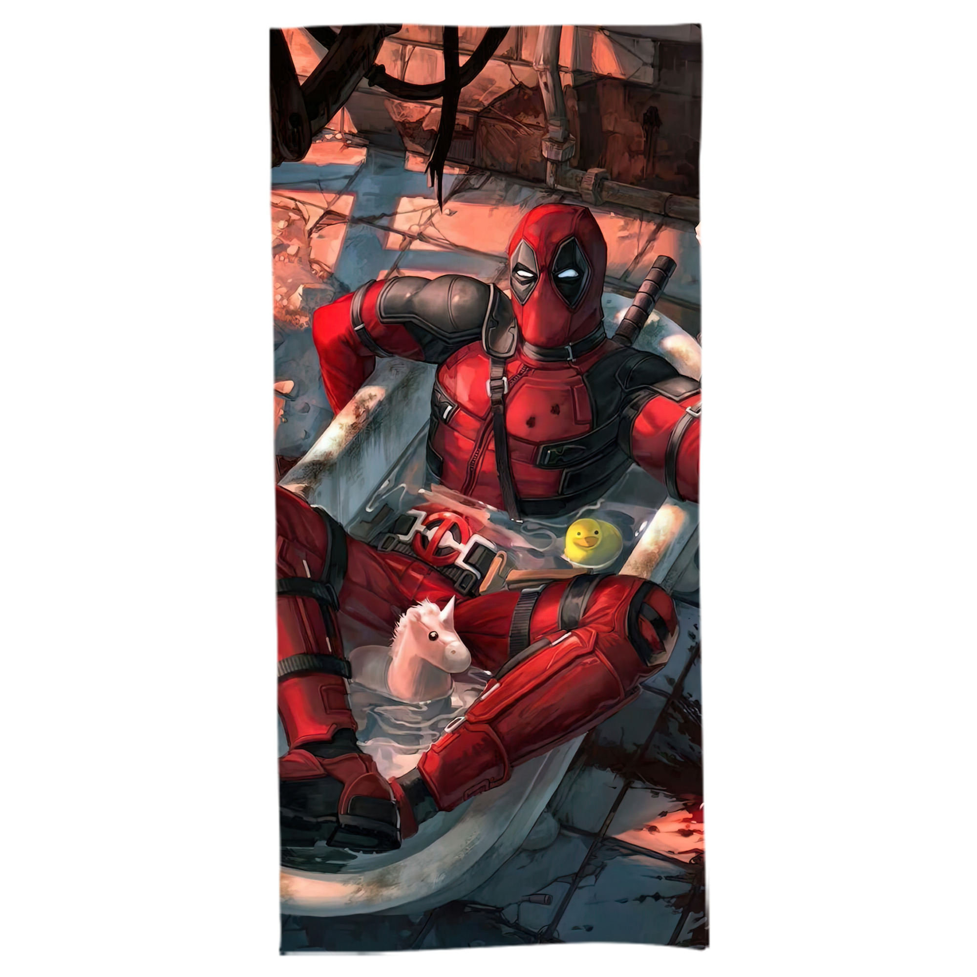 （画像用） Deadpool デッドプール 大判バスタオル 70×140cm 吸水速乾 柔らかい肌触り