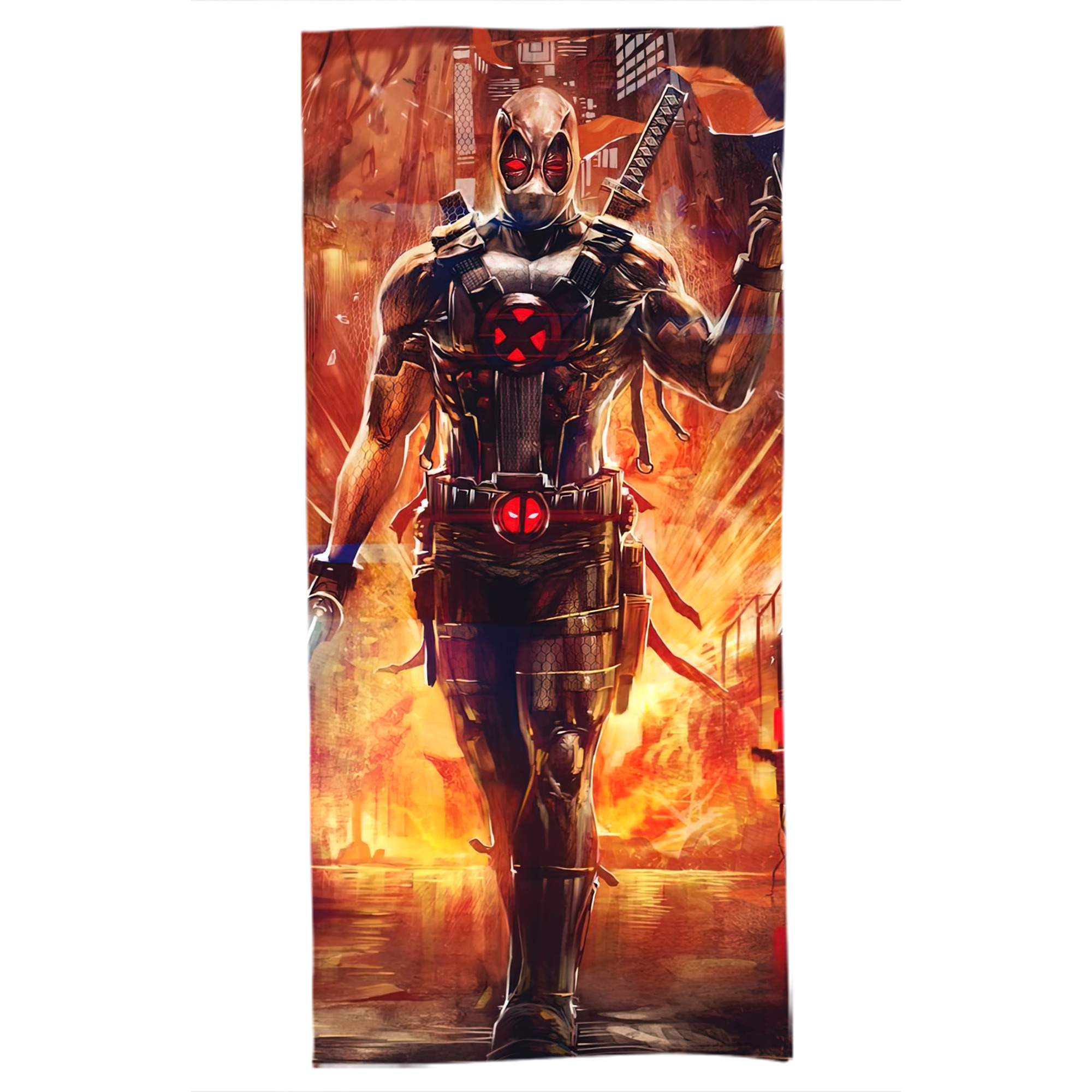 （画像用） Deadpool デッドプール 大判バスタオル 70×140cm 吸水速乾 柔らかい肌触り