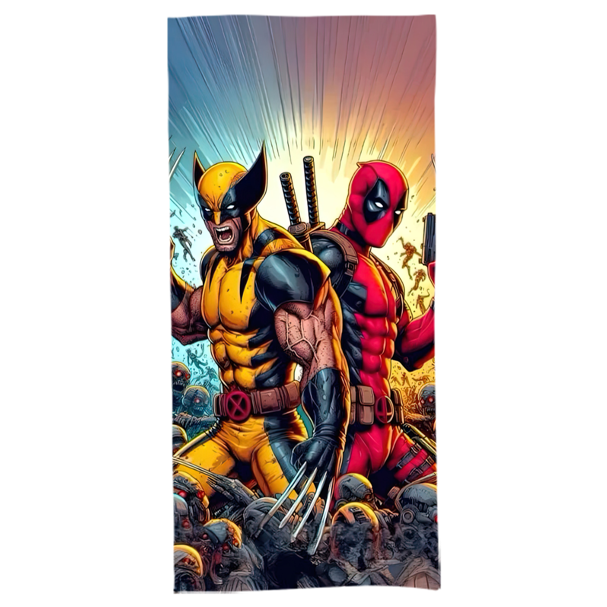 （画像用） Deadpool デッドプール 大判バスタオル 70×140cm 吸水速乾 柔らかい肌触り