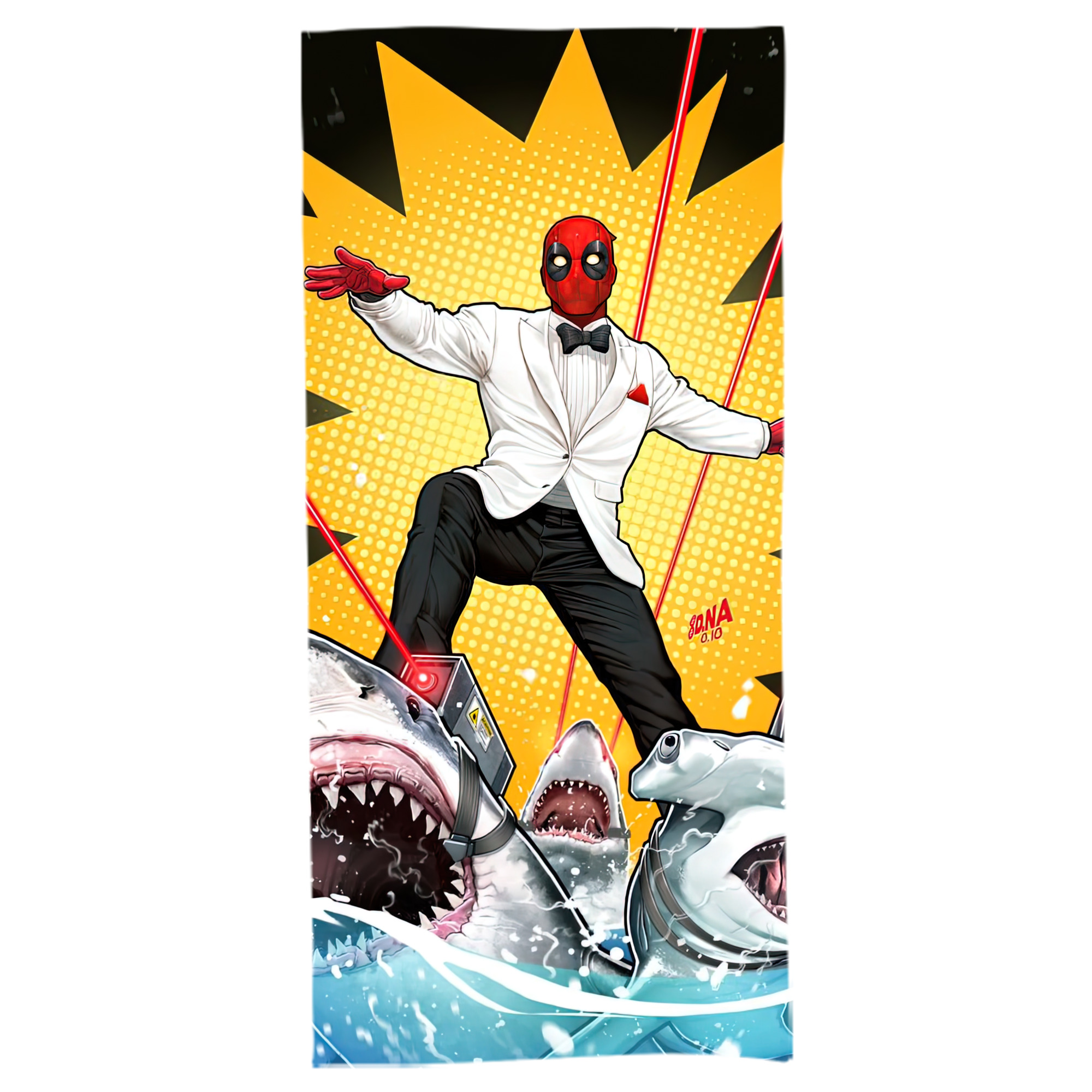 （画像用） Deadpool デッドプール 大判バスタオル 70×140cm 吸水速乾 柔らかい肌触り