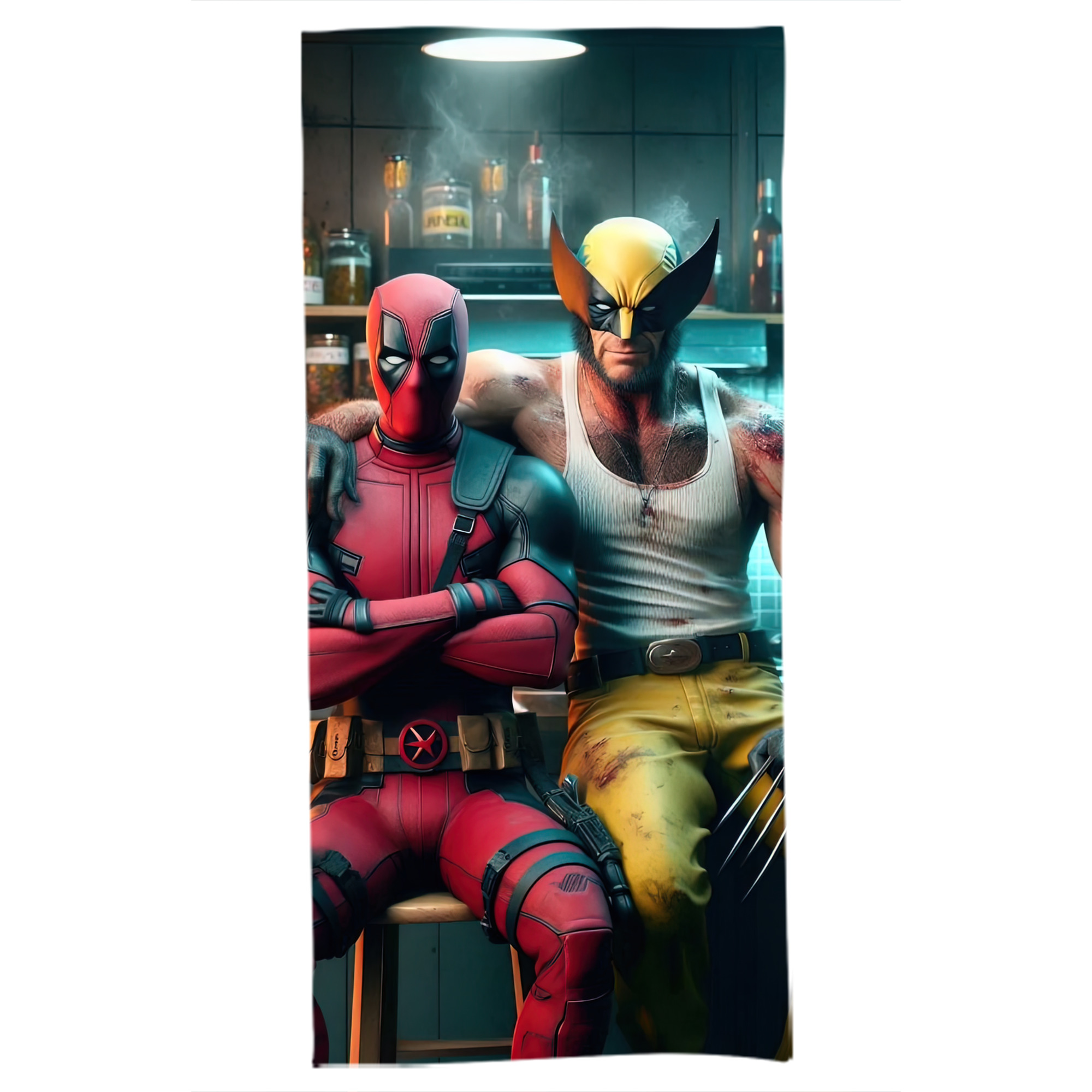 （画像用） Deadpool デッドプール 大判バスタオル 70×140cm 吸水速乾 柔らかい肌触り