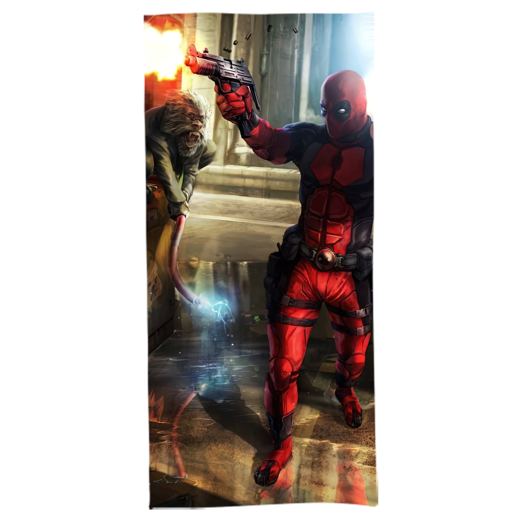 （画像用） Deadpool デッドプール 大判バスタオル 70×140cm 吸水速乾 柔らかい肌触り