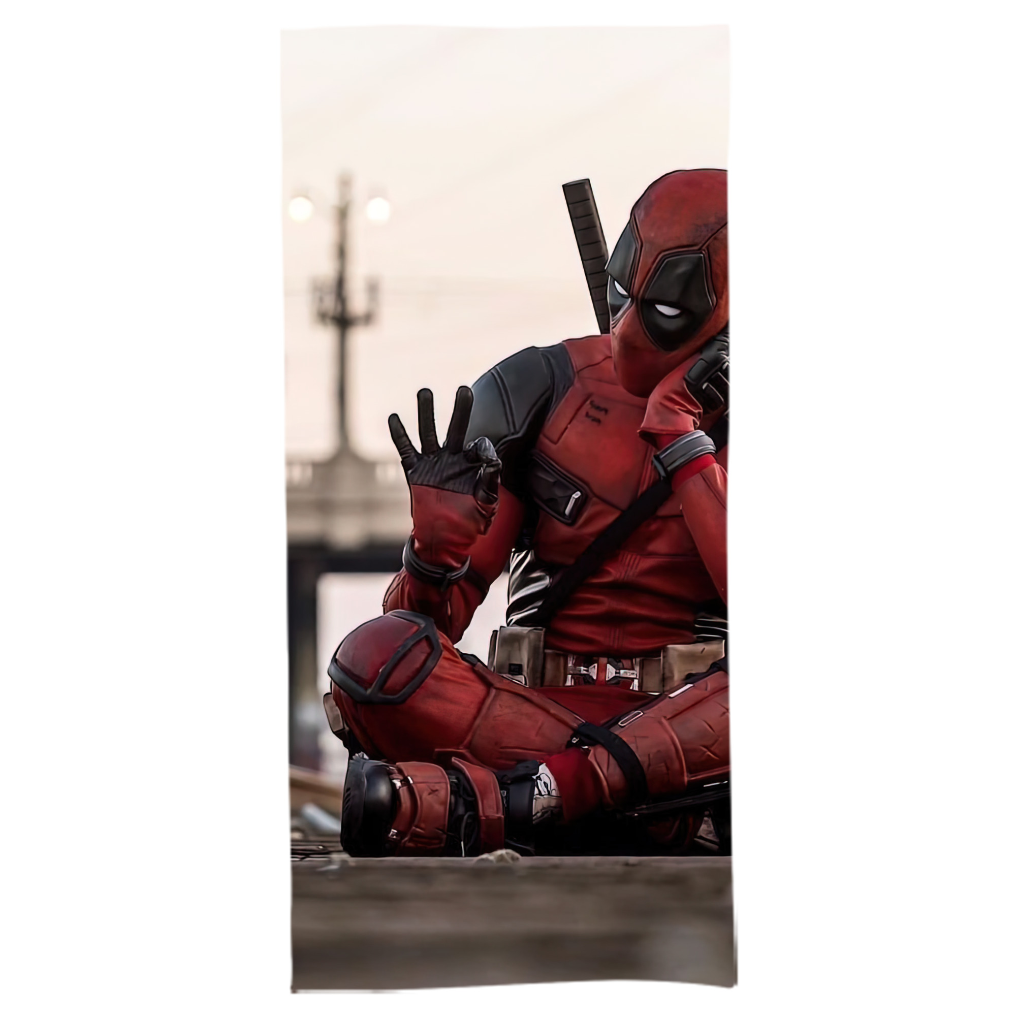 （画像用） Deadpool デッドプール 大判バスタオル 70×140cm 吸水速乾 柔らかい肌触り