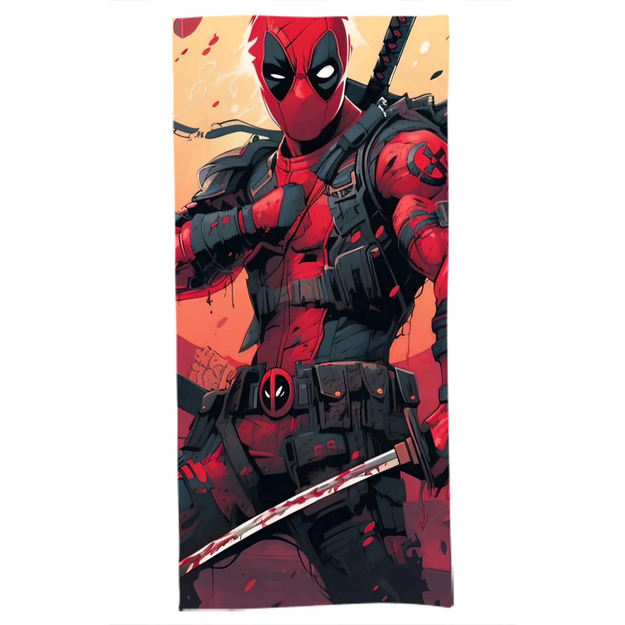（画像用） Deadpool デッドプール 大判バスタオル 70×140cm 吸水速乾 柔らかい肌触り