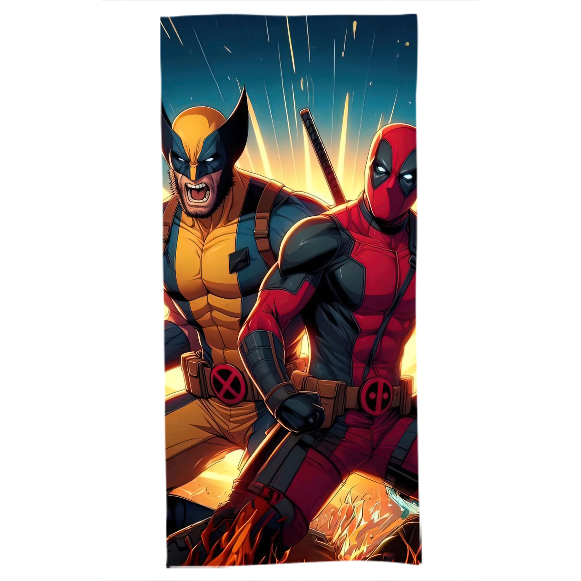 （画像用） Deadpool デッドプール 大判バスタオル 70×140cm 吸水速乾 柔らかい肌触り