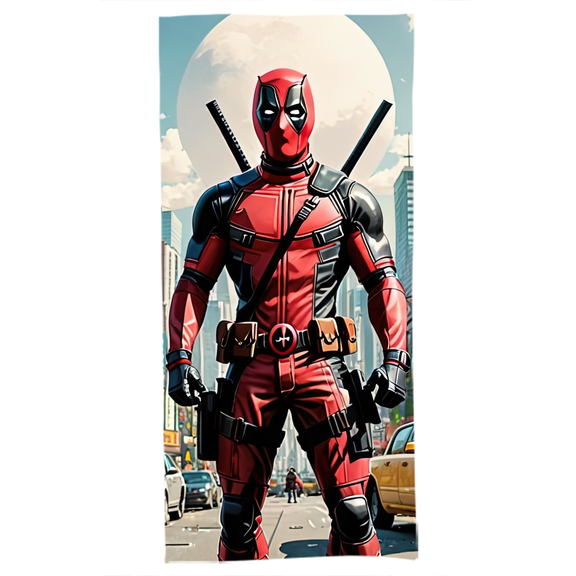（画像用） Deadpool デッドプール 大判バスタオル 70×140cm 吸水速乾 柔らかい肌触り