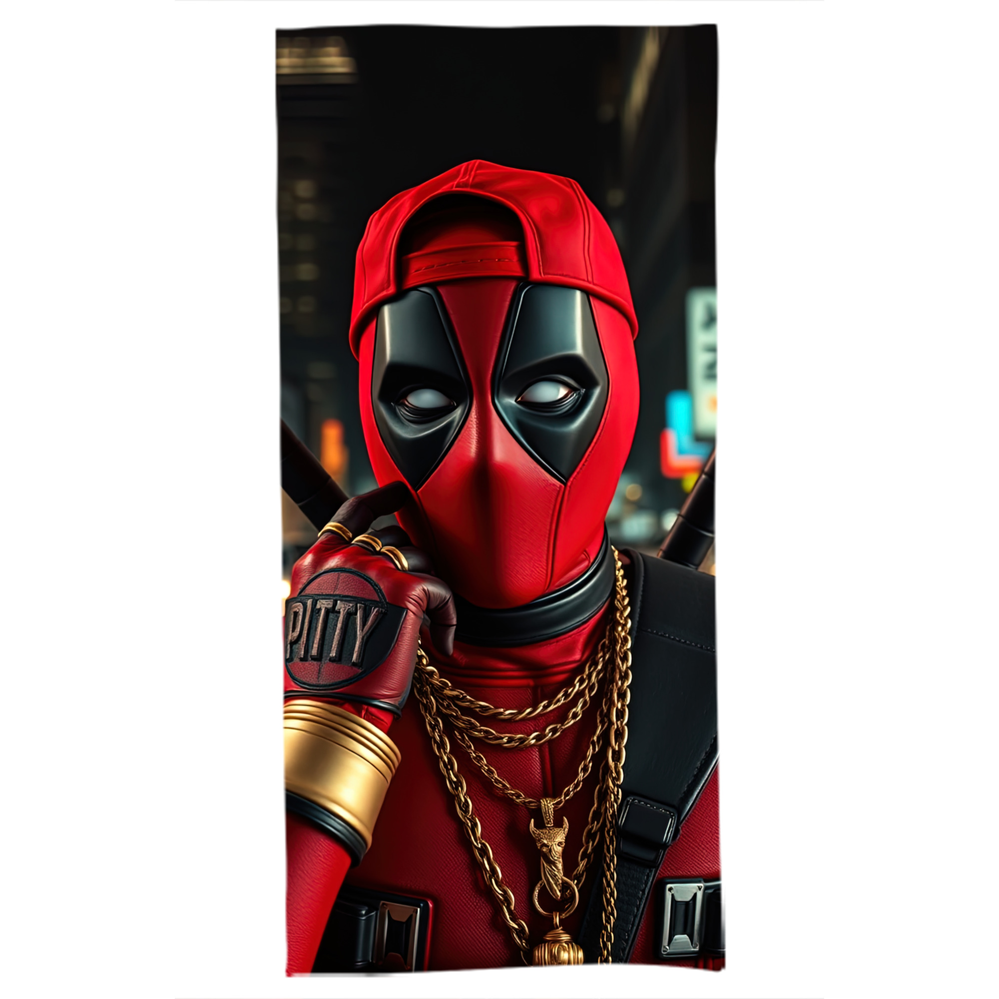（画像用） Deadpool デッドプール 大判バスタオル 70×140cm 吸水速乾 柔らかい肌触り