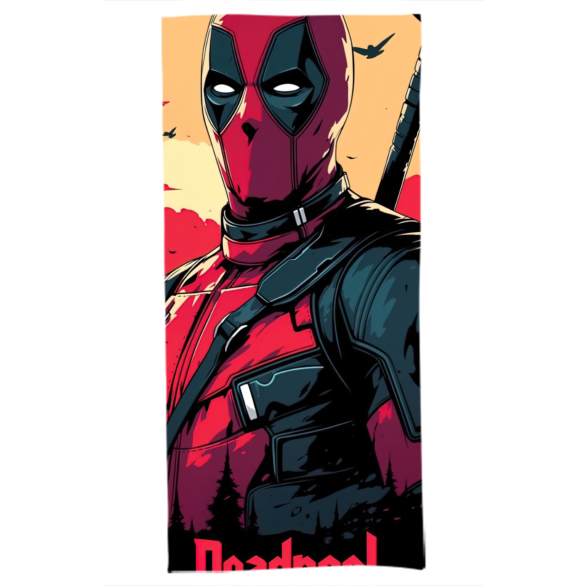 （画像用） Deadpool デッドプール 大判バスタオル 70×140cm 吸水速乾 柔らかい肌触り