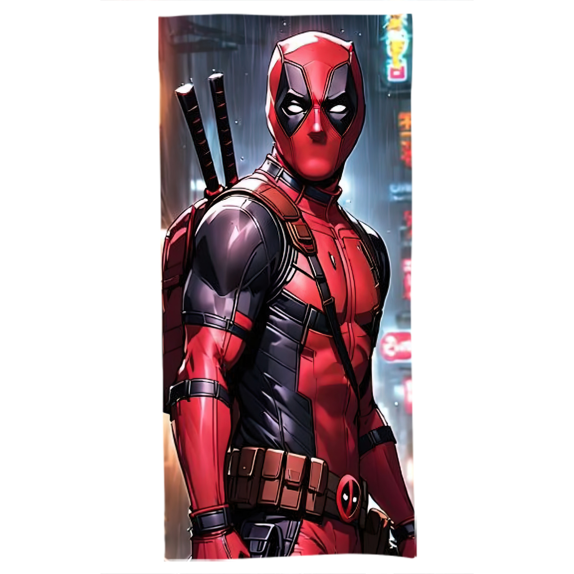（画像用） Deadpool デッドプール 大判バスタオル 70×140cm 吸水速乾 柔らかい肌触り