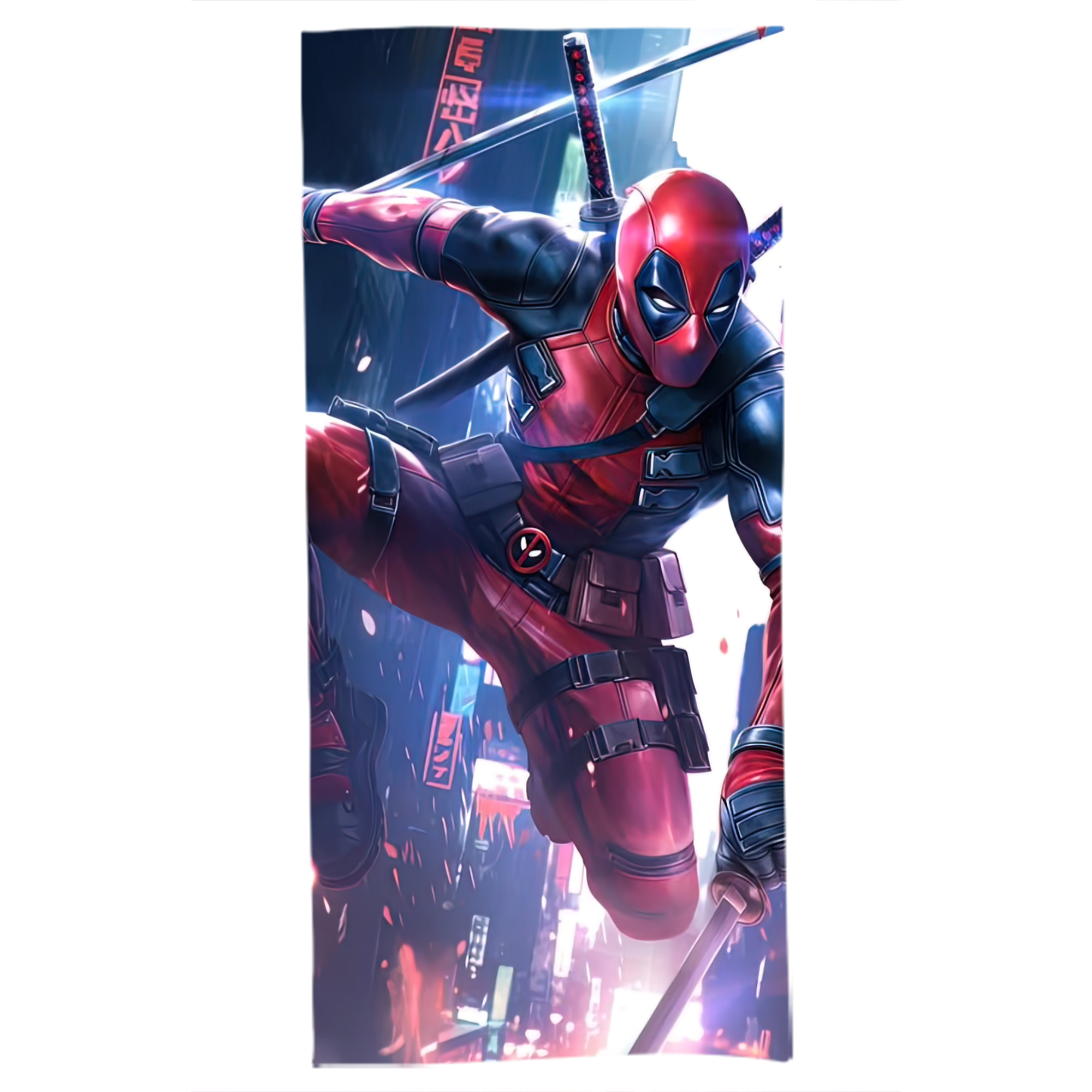 （画像用） Deadpool デッドプール 大判バスタオル 70×140cm 吸水速乾 柔らかい肌触り