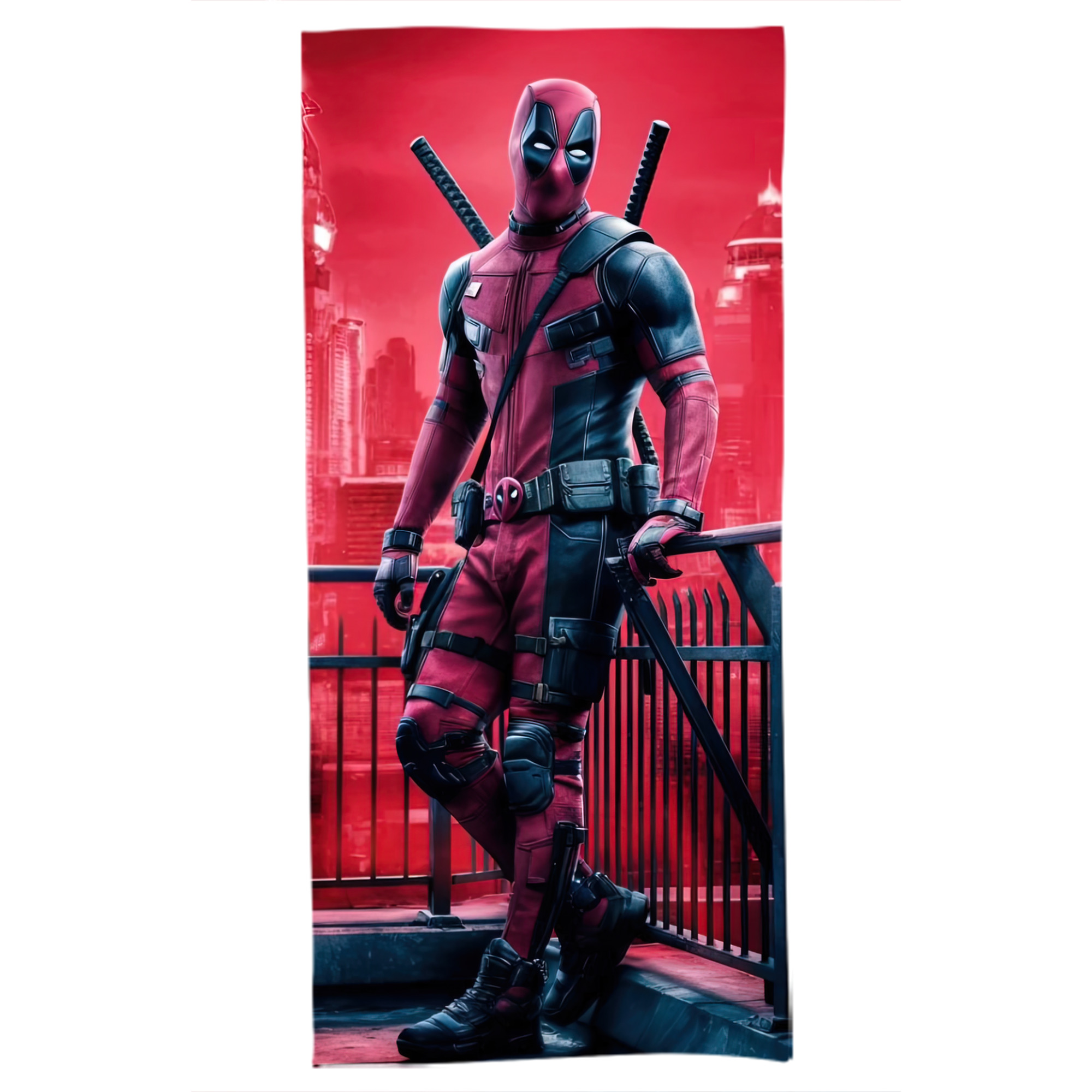 （画像用） Deadpool デッドプール 大判バスタオル 70×140cm 吸水速乾 柔らかい肌触り