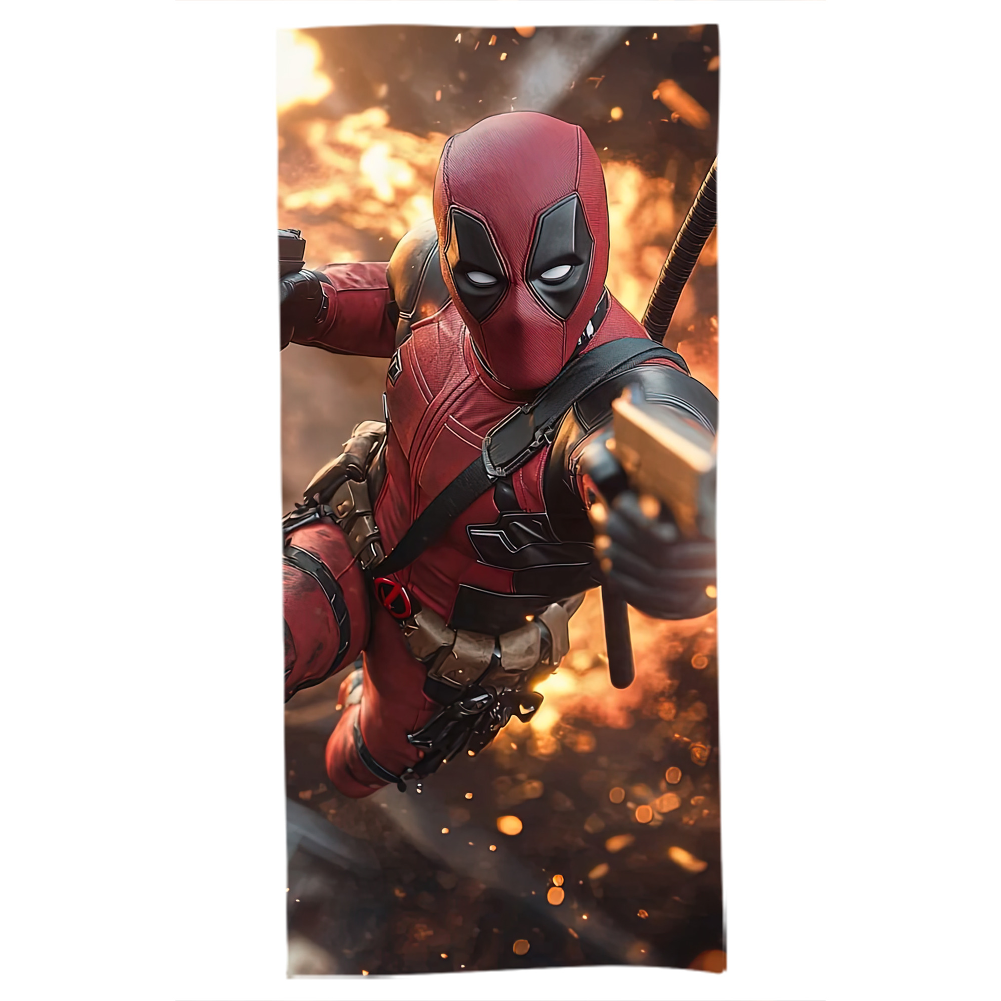 （画像用） Deadpool デッドプール 大判バスタオル 70×140cm 吸水速乾 柔らかい肌触り