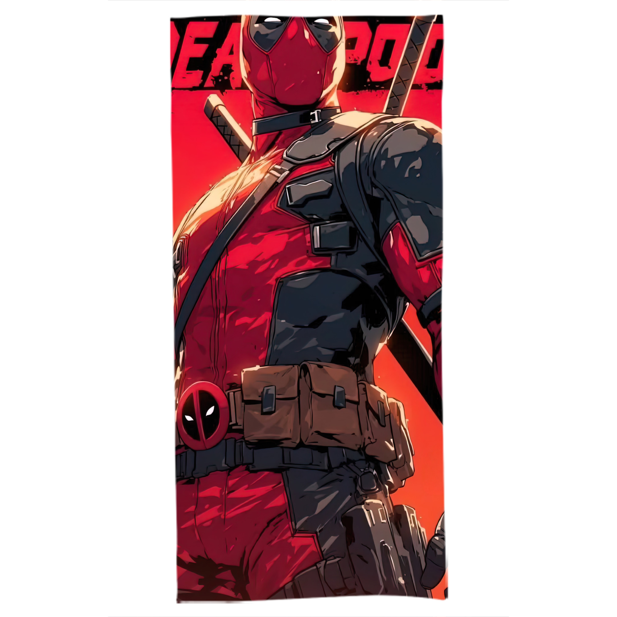 （画像用） Deadpool デッドプール 大判バスタオル 70×140cm 吸水速乾 柔らかい肌触り