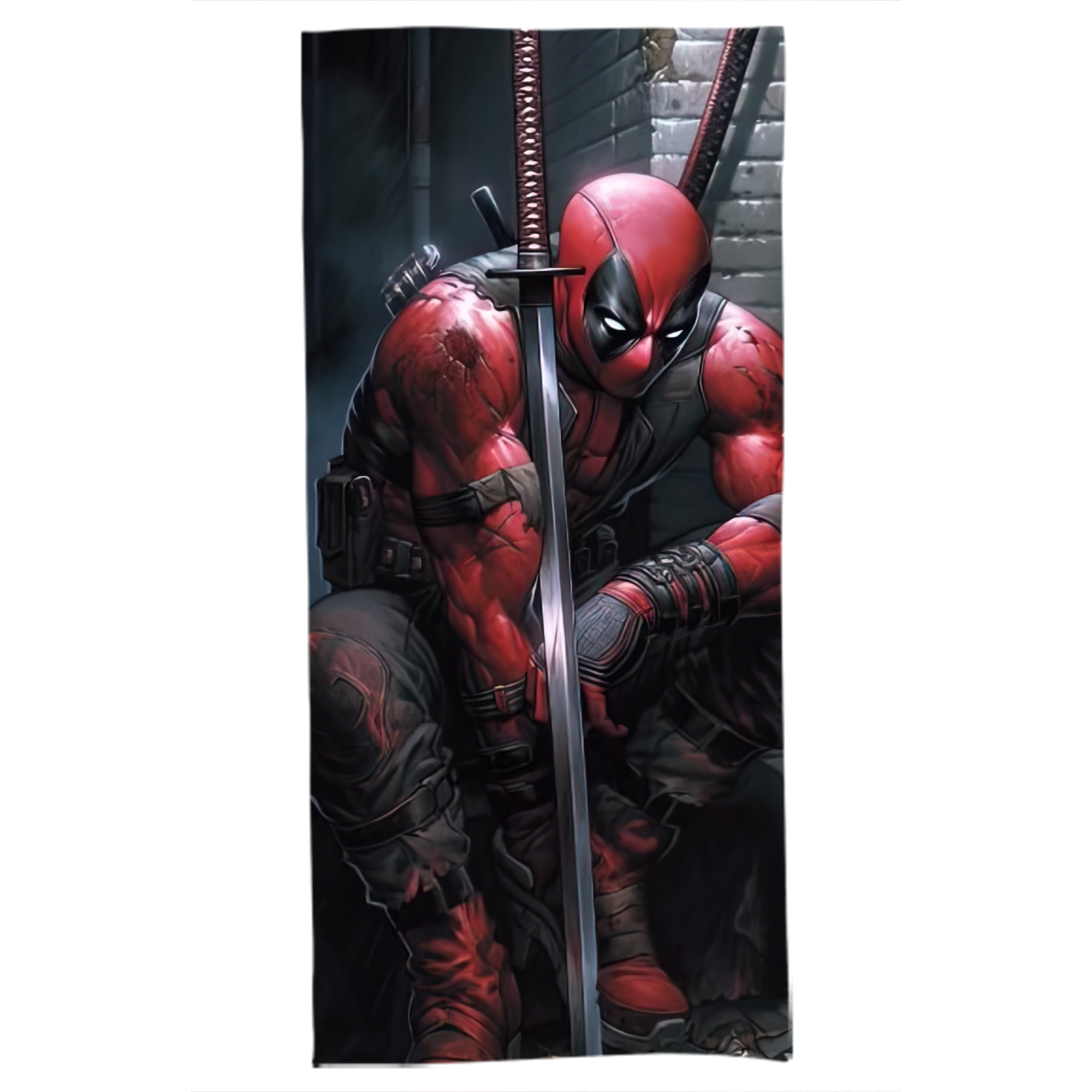 （画像用） Deadpool デッドプール 大判バスタオル 70×140cm 吸水速乾 柔らかい肌触り