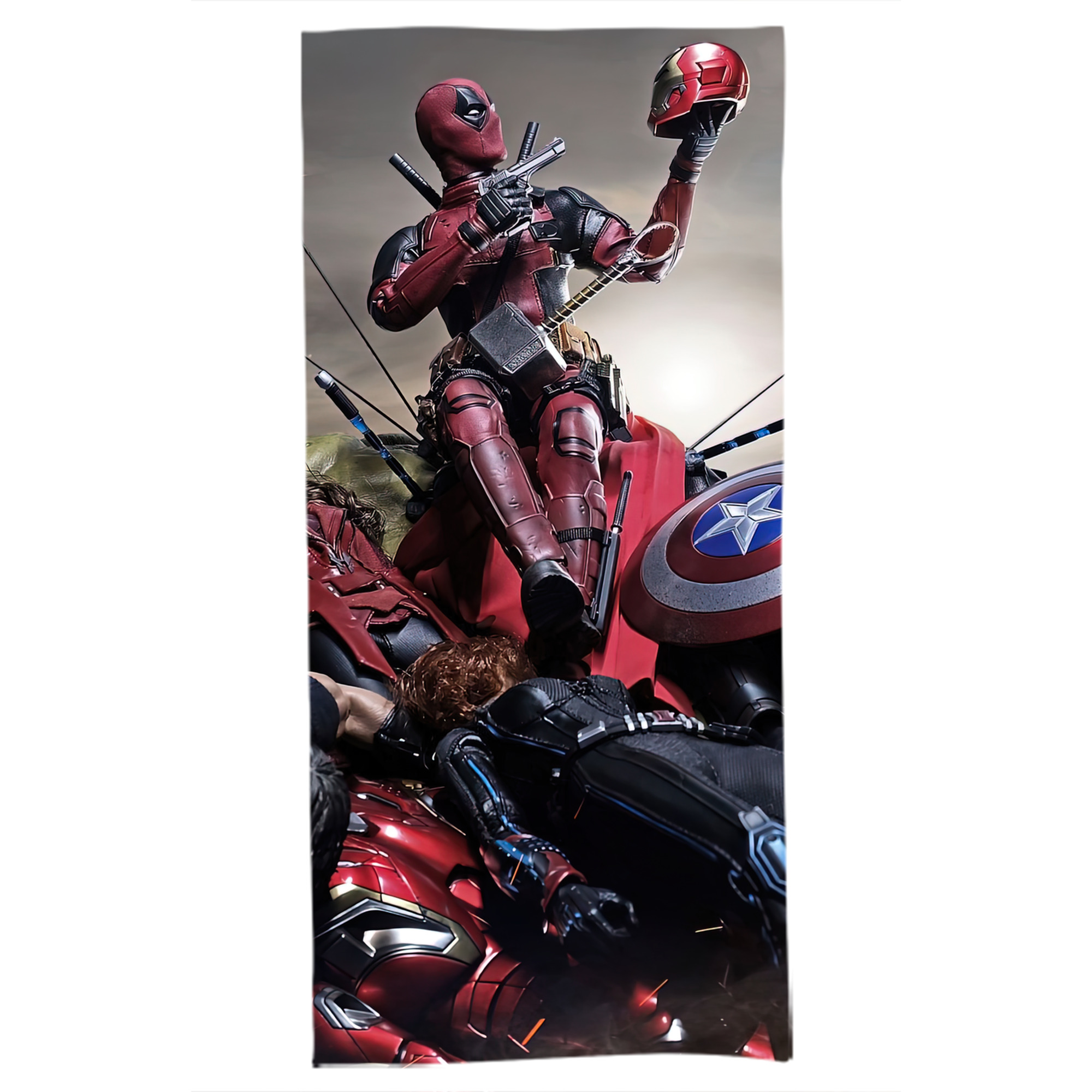 （画像用） Deadpool デッドプール 大判バスタオル 70×140cm 吸水速乾 柔らかい肌触り