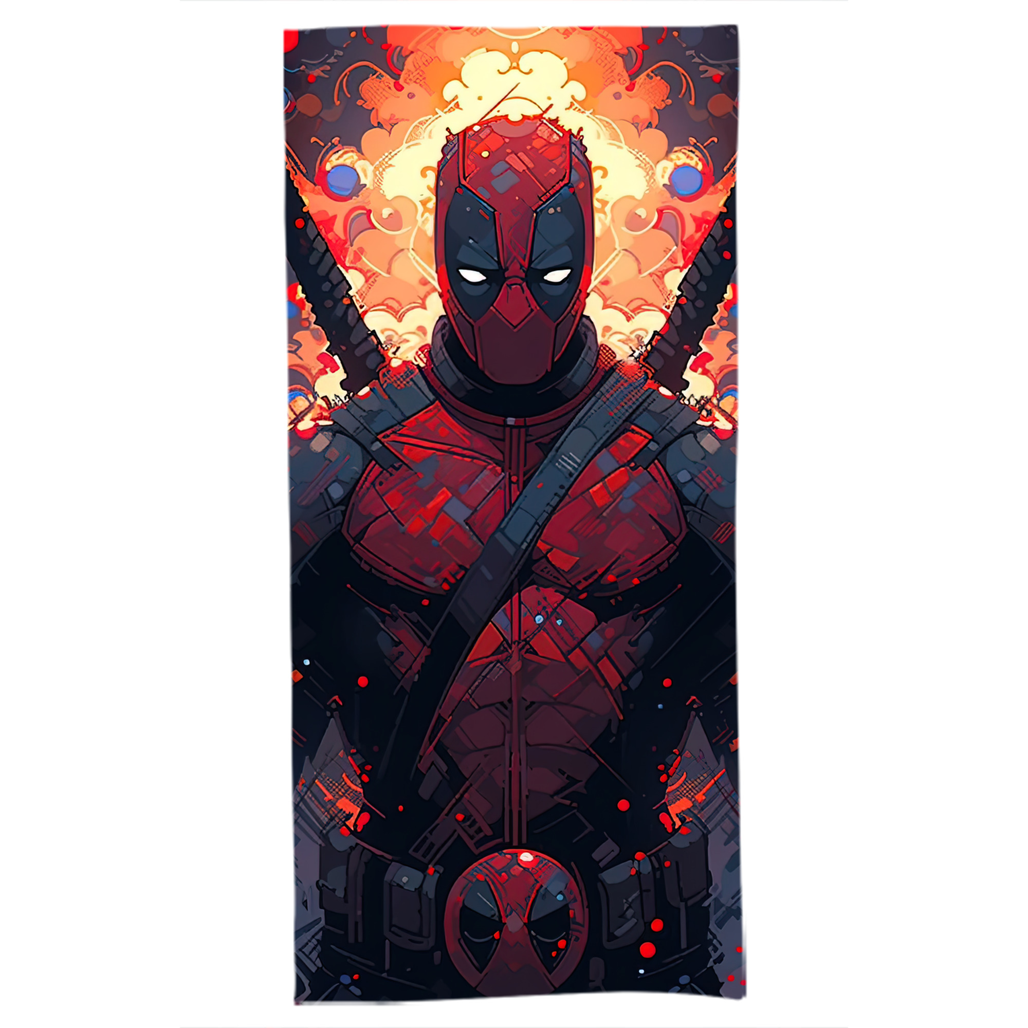 （画像用） Deadpool デッドプール 大判バスタオル 70×140cm 吸水速乾 柔らかい肌触り